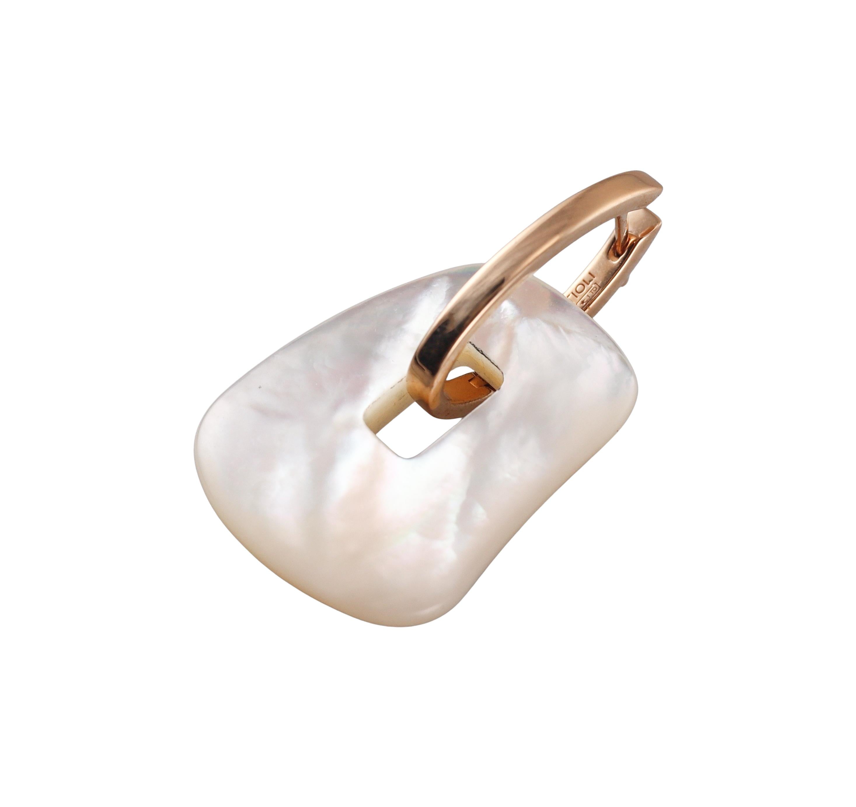 Mattioli Puzzle Gold MOP Onyx Interchangeable Earrings