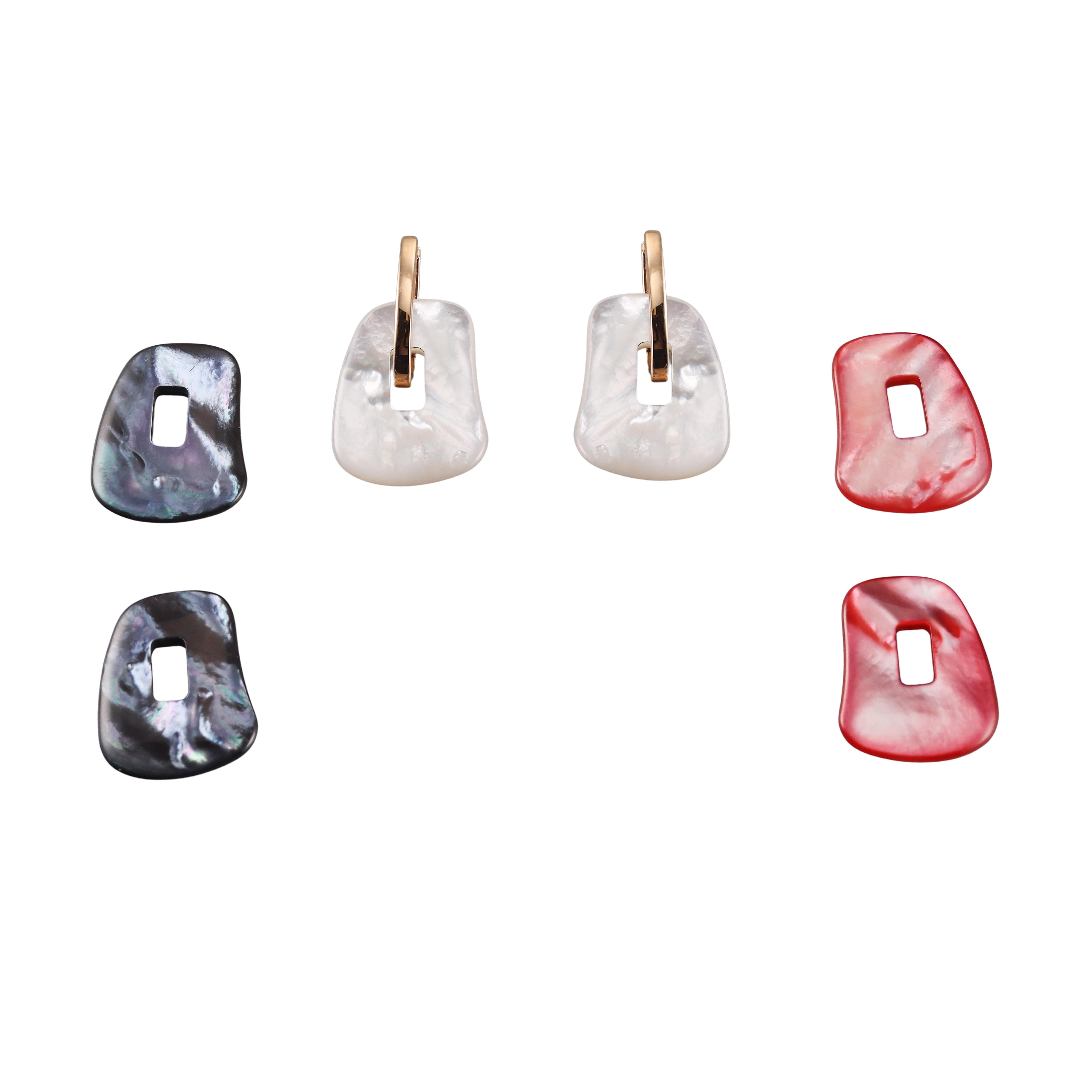 Mattioli Puzzle Gold MOP Interchangeable Earrings