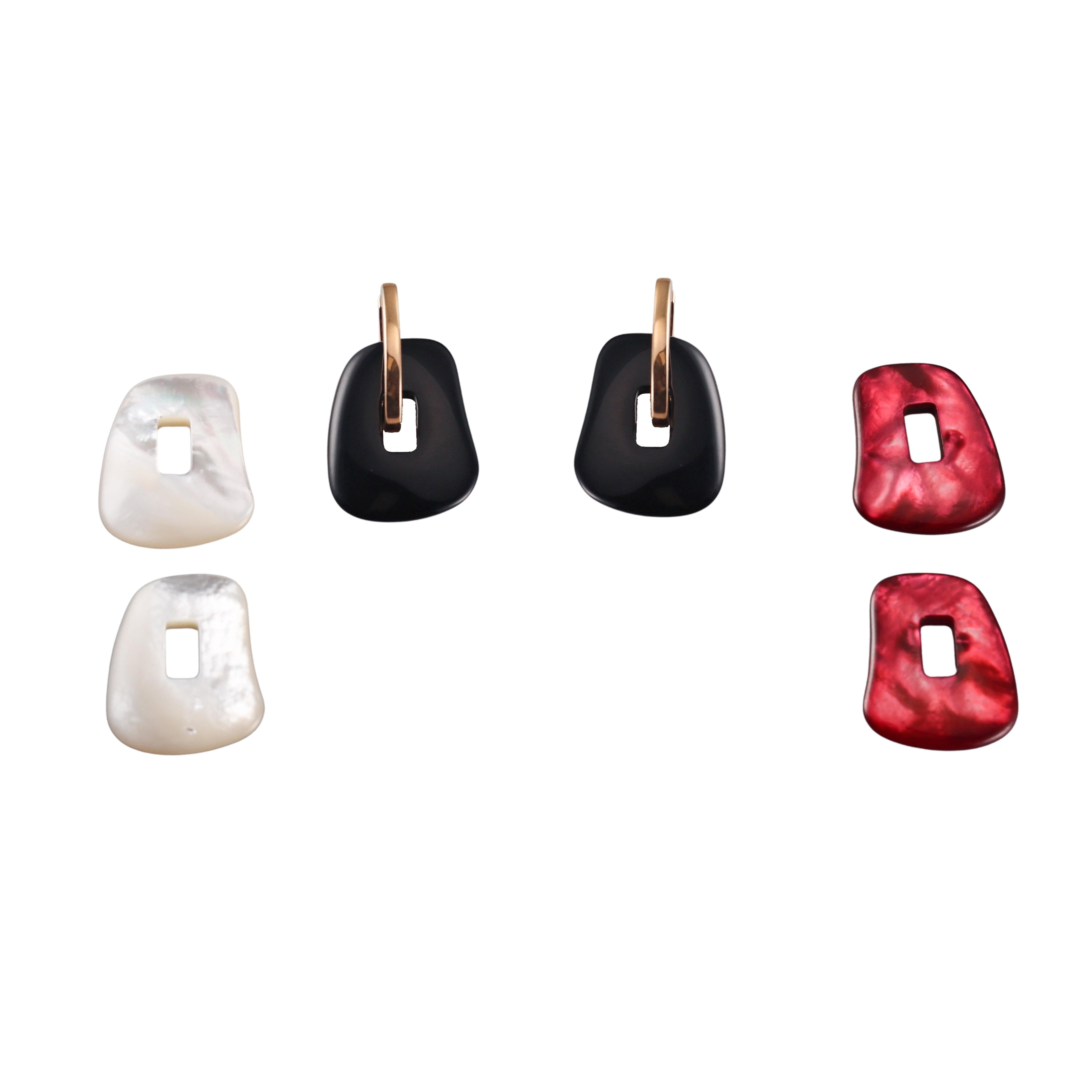 Mattioli Puzzle Gold MOP Interchangeable Earrings