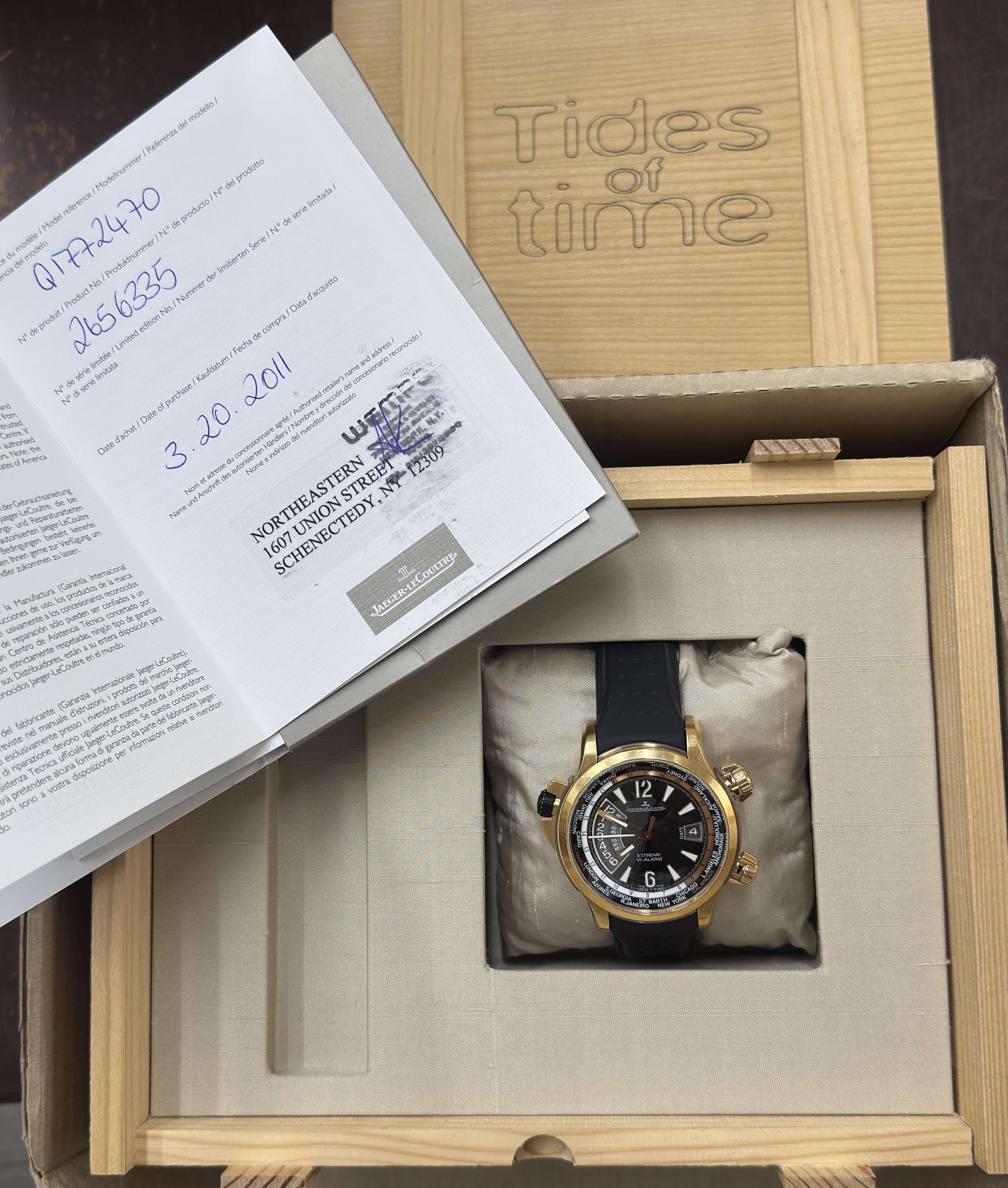 Jaeger LeCoultre Master Compressor Tides of Time Rose Gold Watch Q1772470