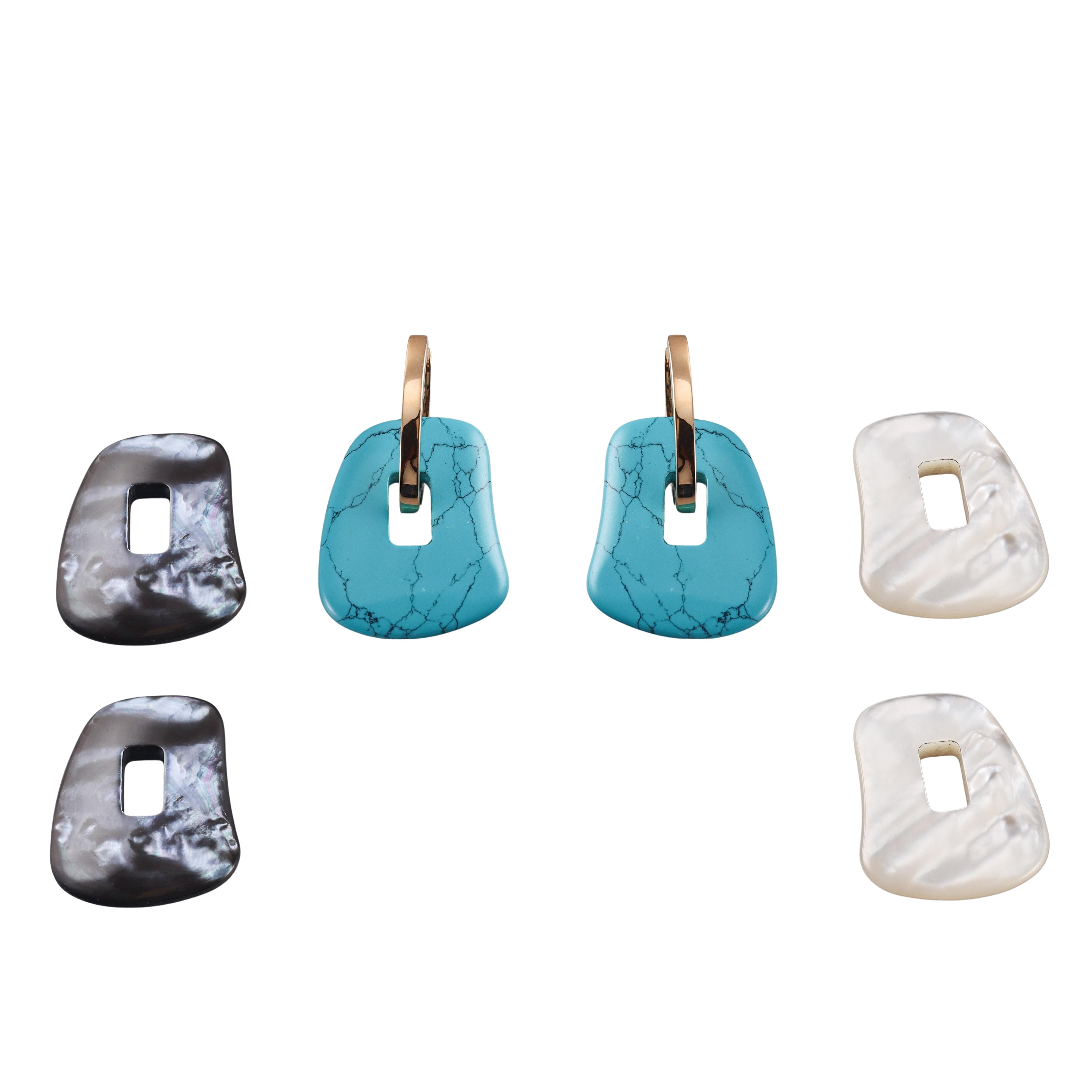 Mattioli Puzzle Gold MOP Interchangeable Earrings