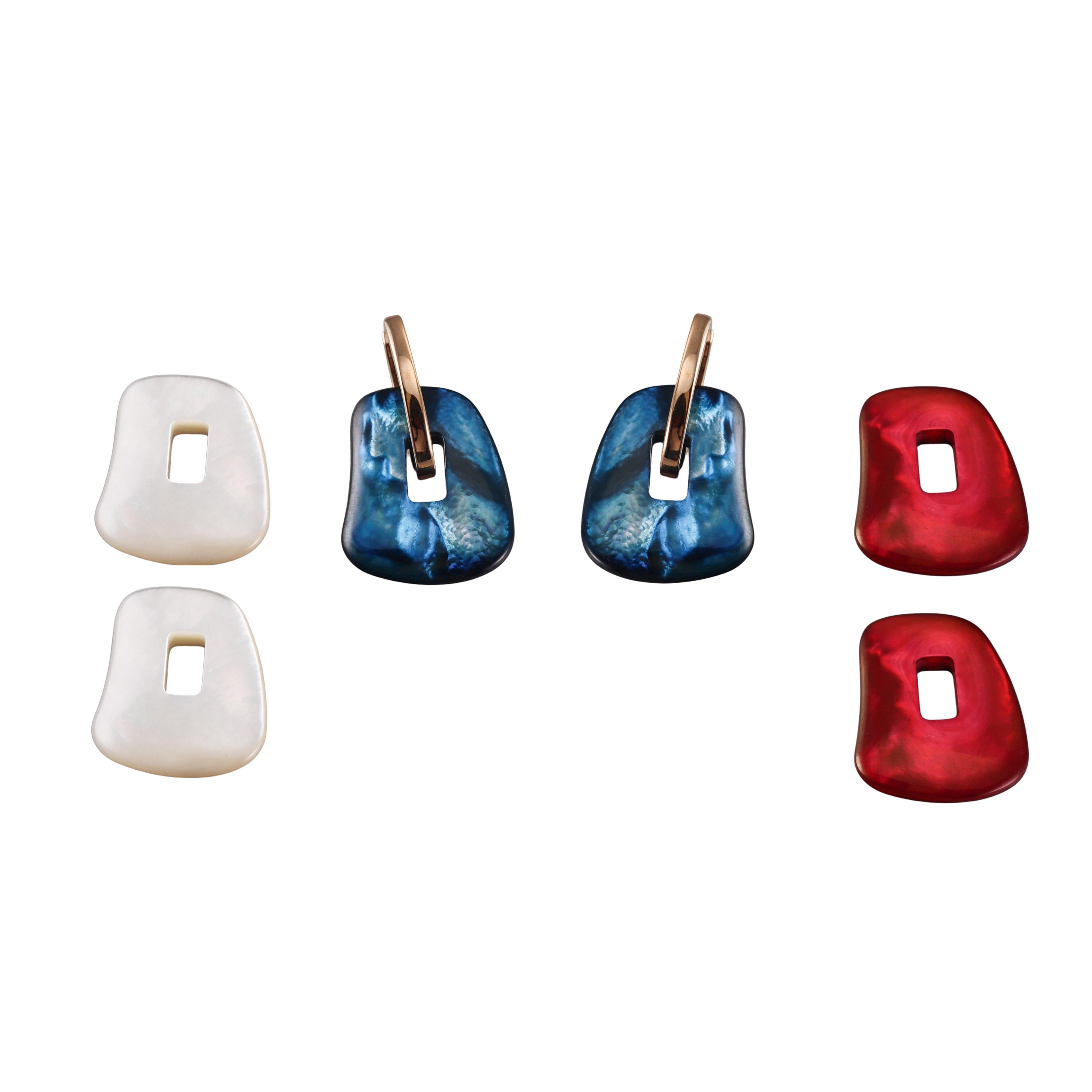 Mattioli Puzzle Gold MOP Interchangeable Earrings