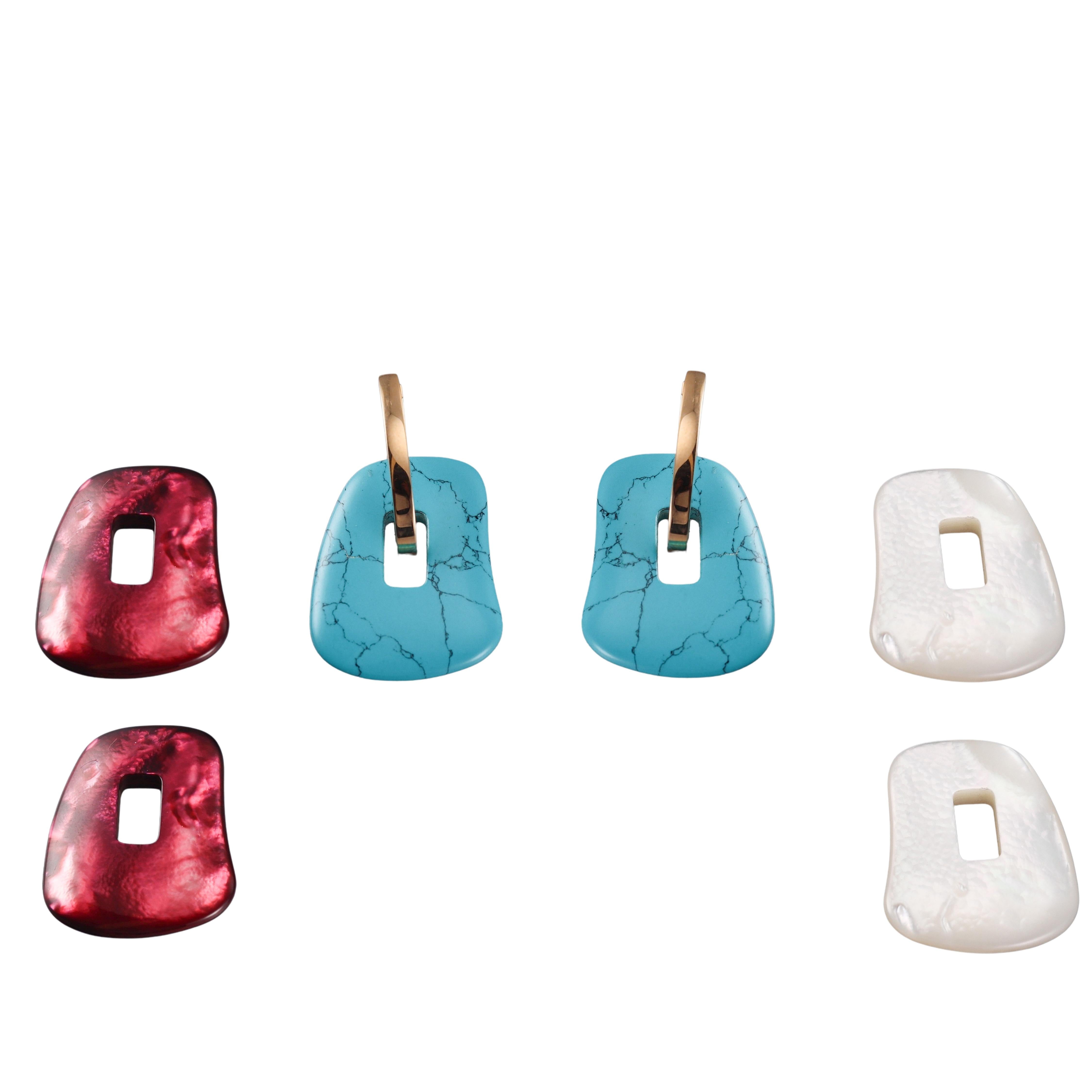 Mattioli Puzzle Gold MOP Interchangeable Earrings