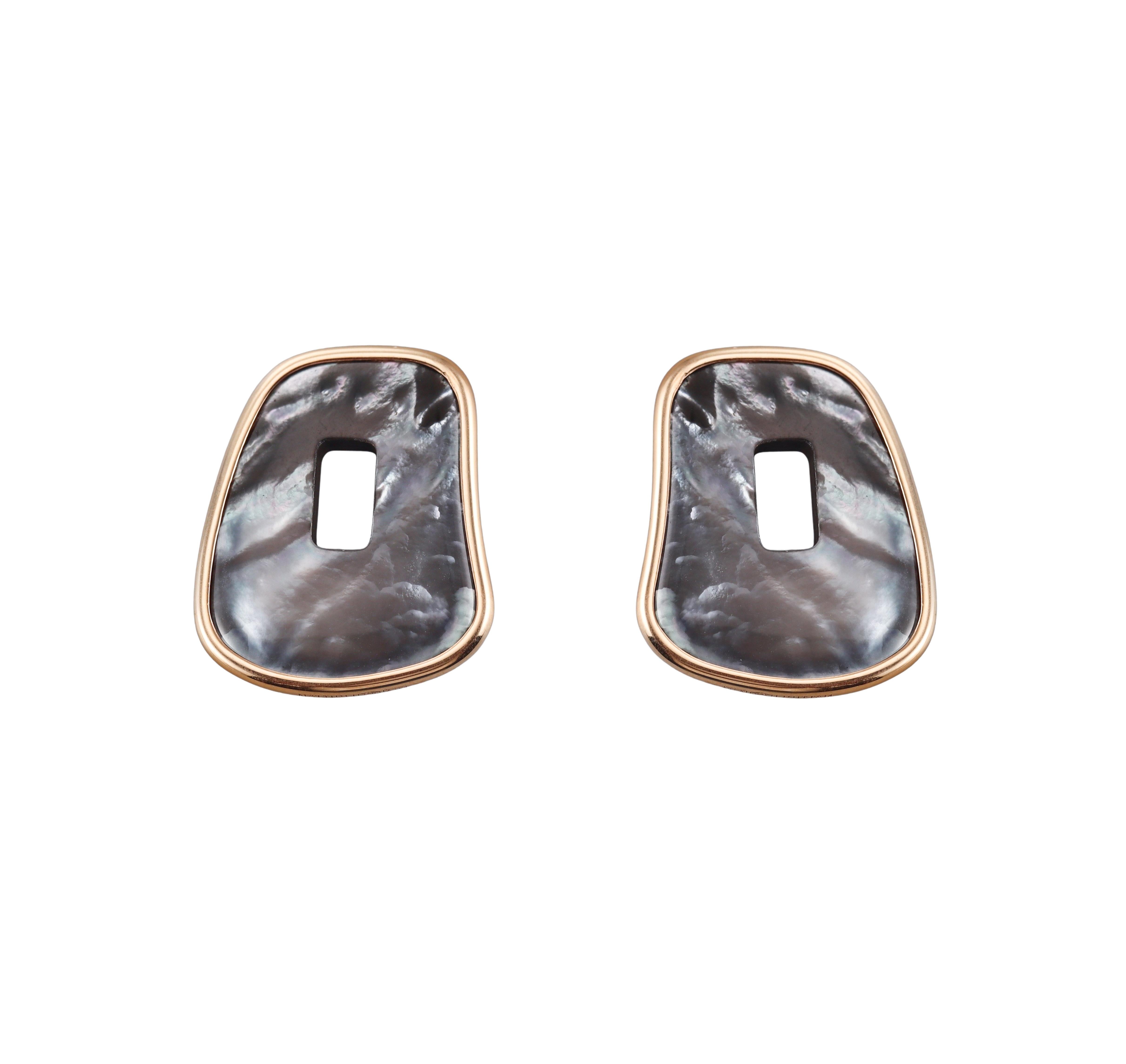 Mattioli Puzzle Gold Mother of Pearl Earring Pendants