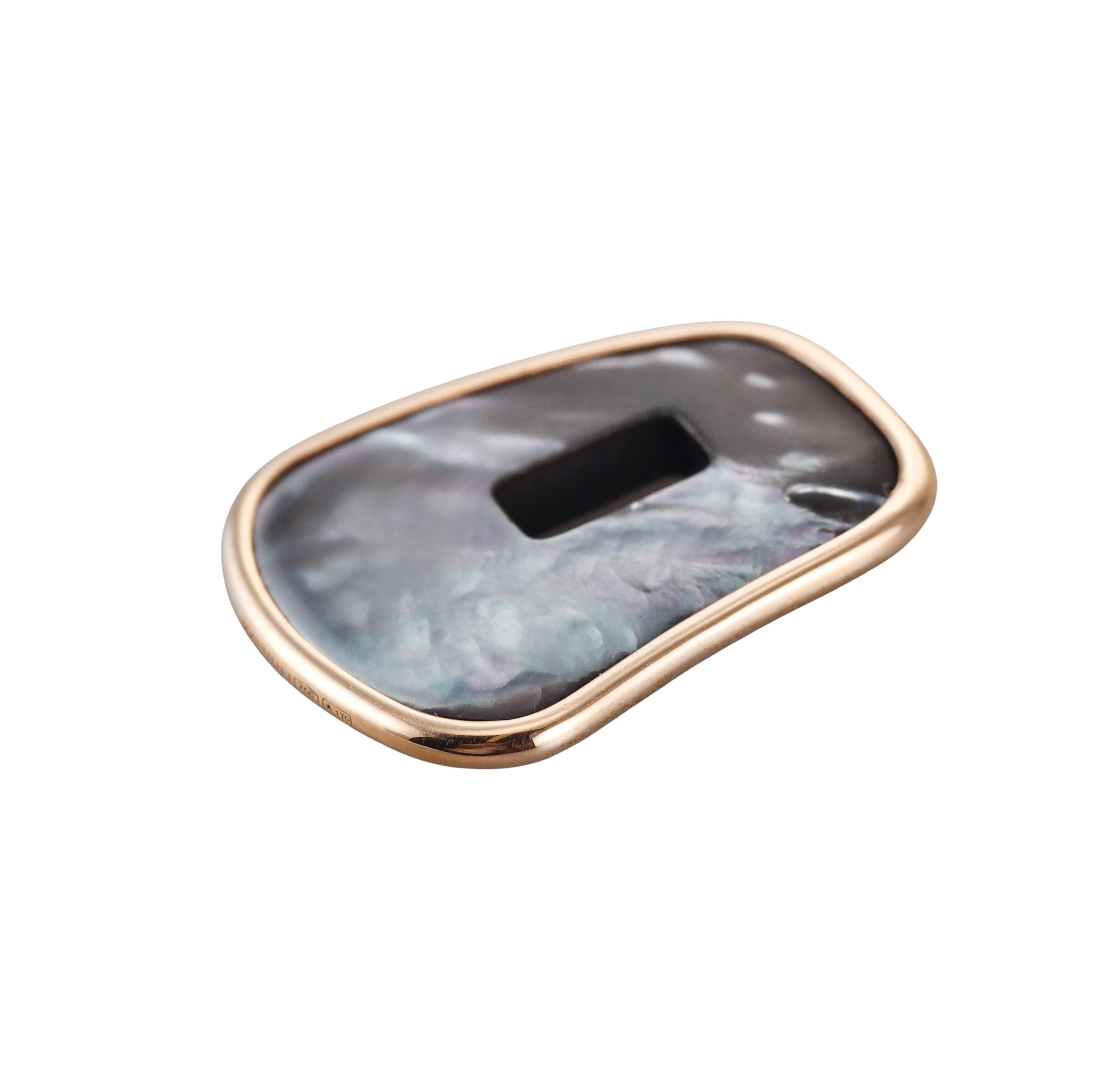 Mattioli Puzzle Gold Mother of Pearl Earring Pendants