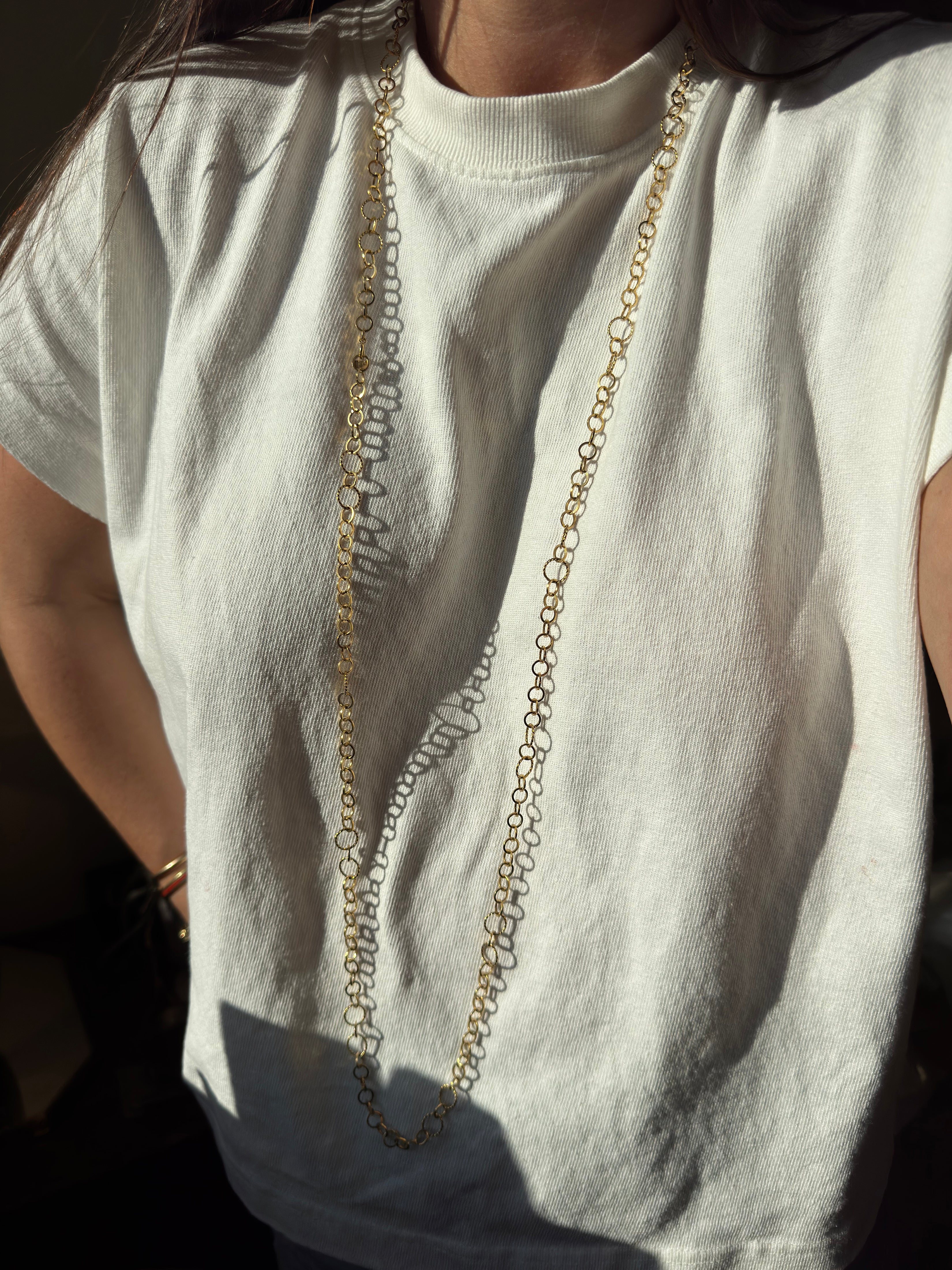 Vintage Tiffany & Co Yellow Gold Chain Link Necklace