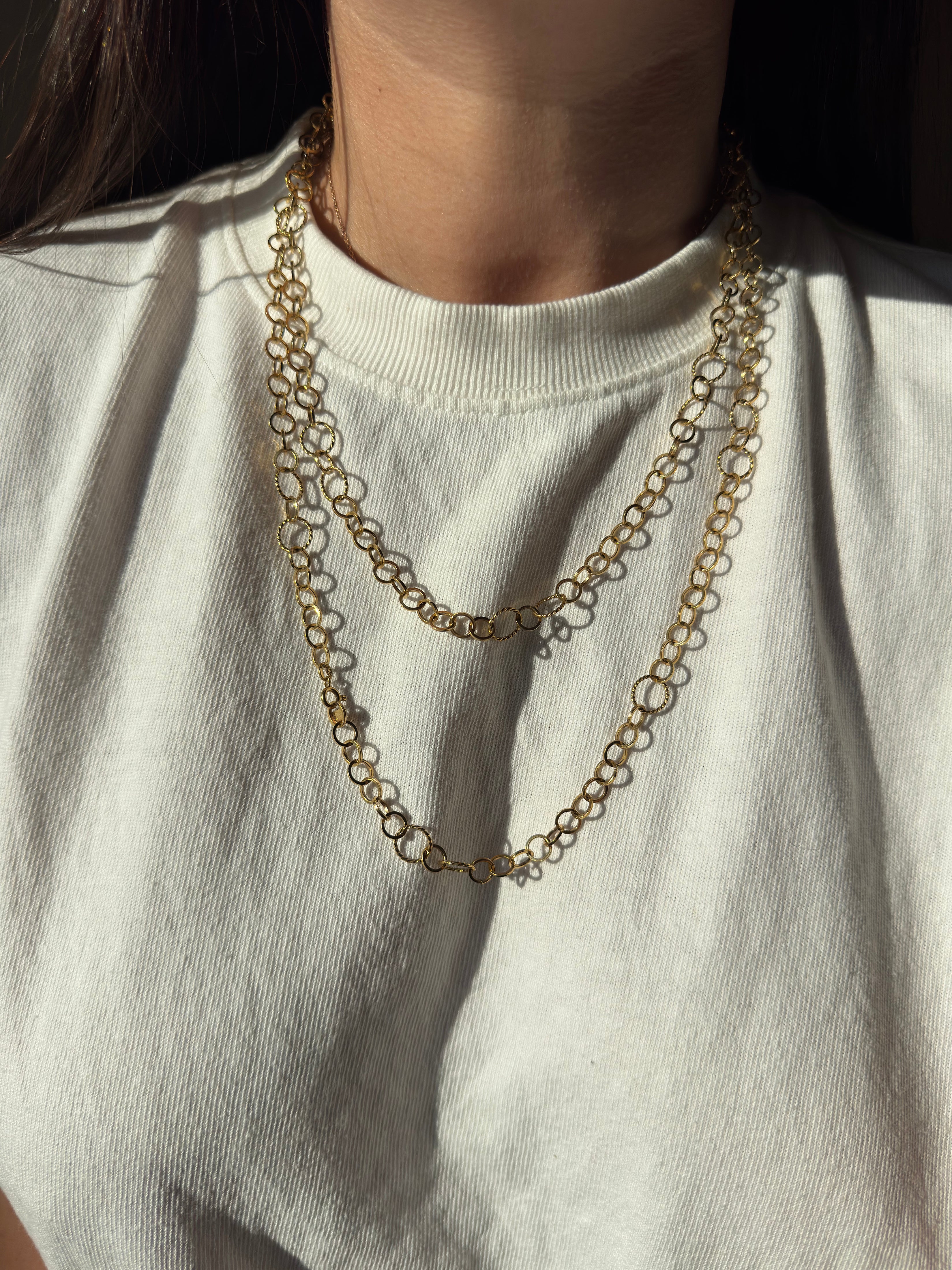 Vintage Tiffany & Co Yellow Gold Chain Link Necklace