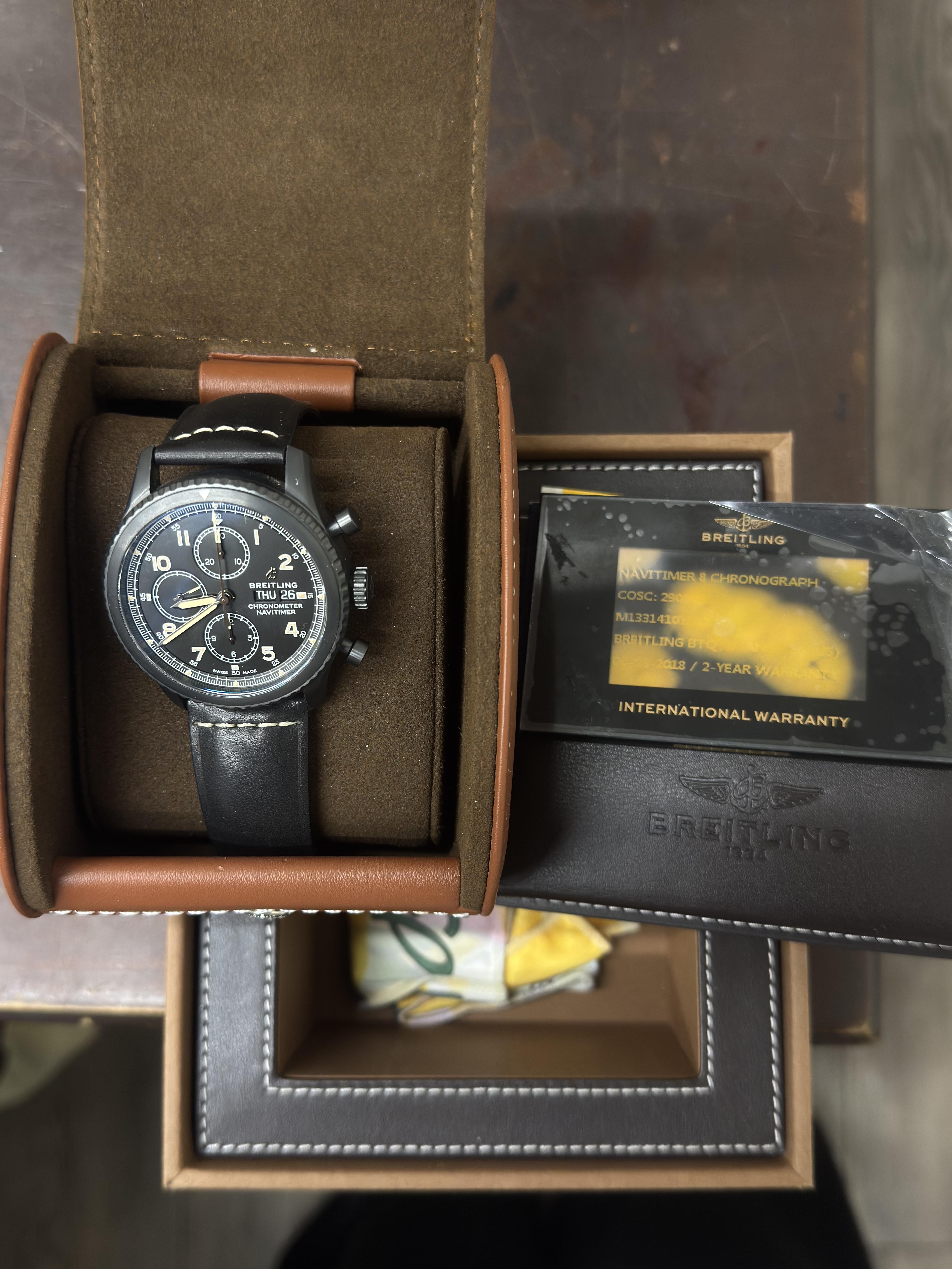 Breitling Navitimer 8 Chronograph 43 Black Automatic Watch MI3314