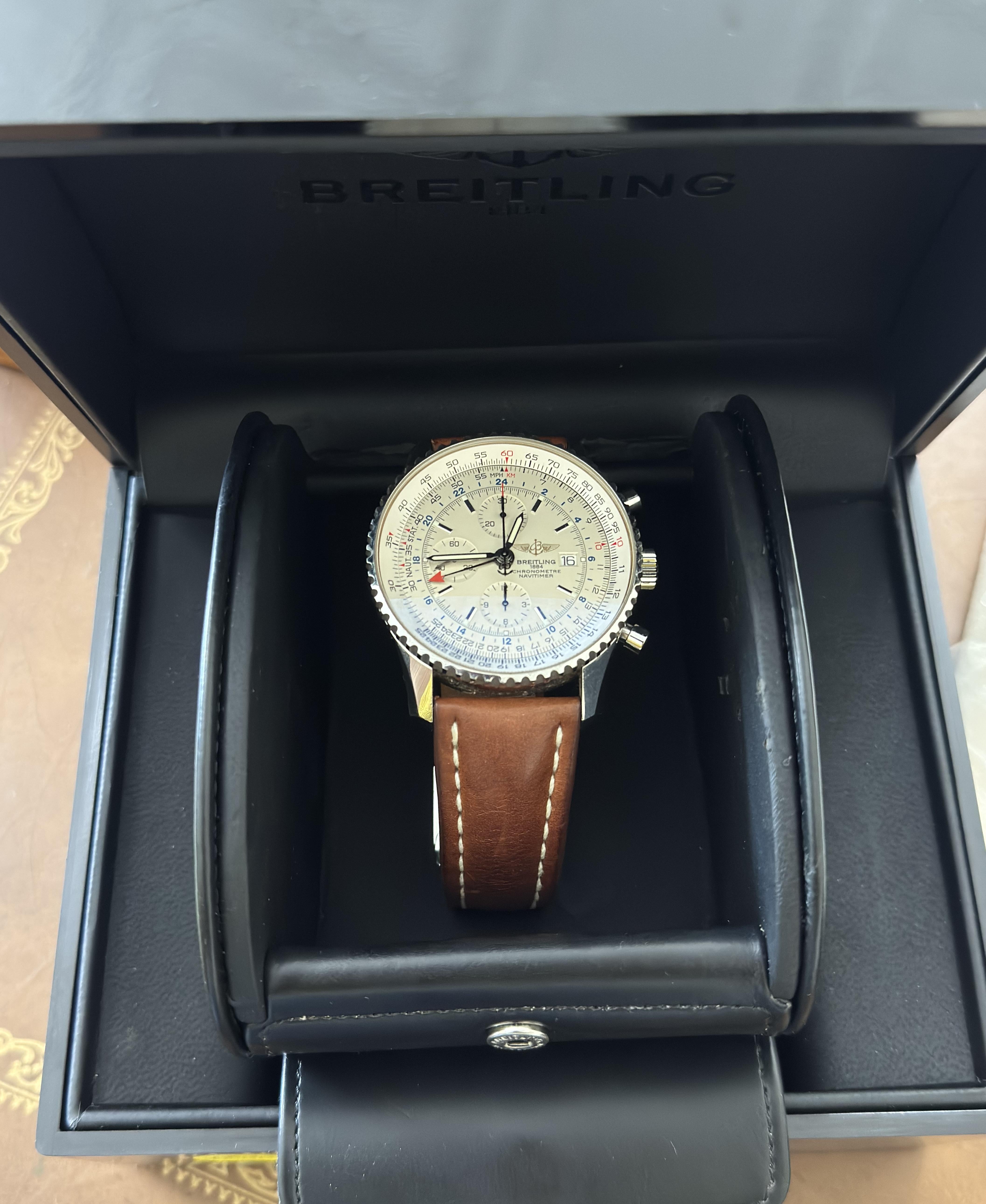 Breitling Navitimer World Chronograph Automatic Steel Watch A24322