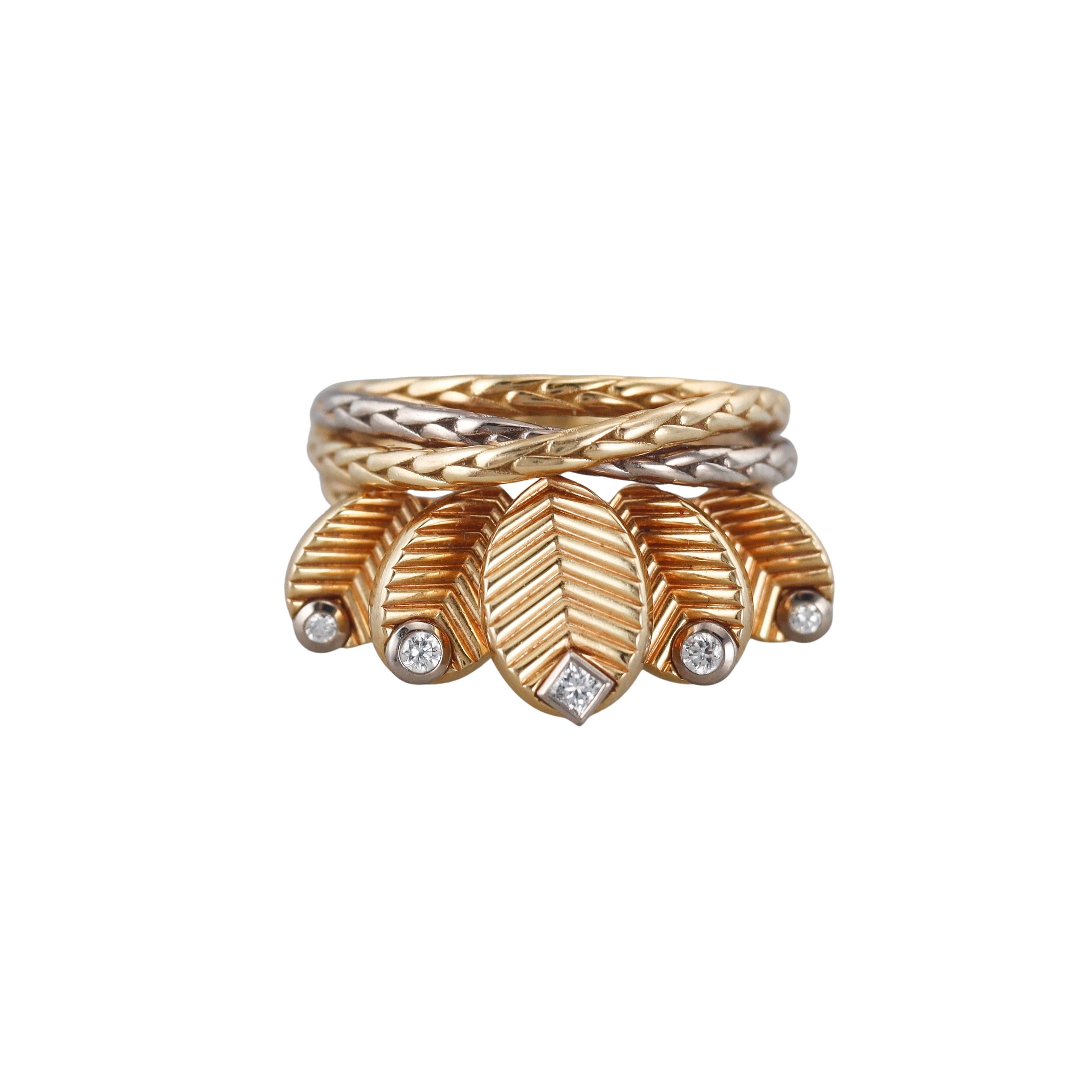 Cartier Grain de Café Diamond Gold Ring
