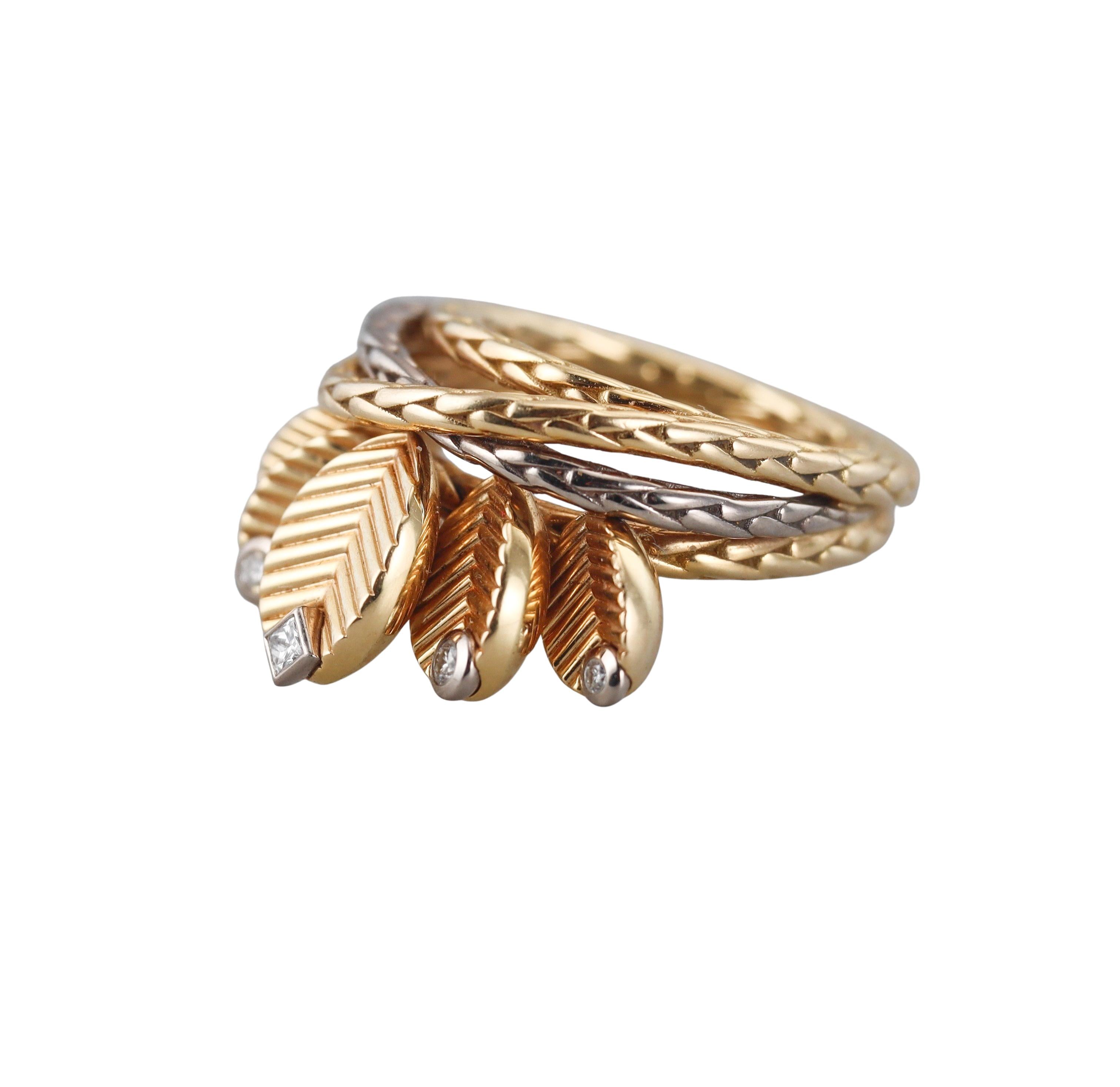 Cartier Grain de Café Diamond Gold Ring