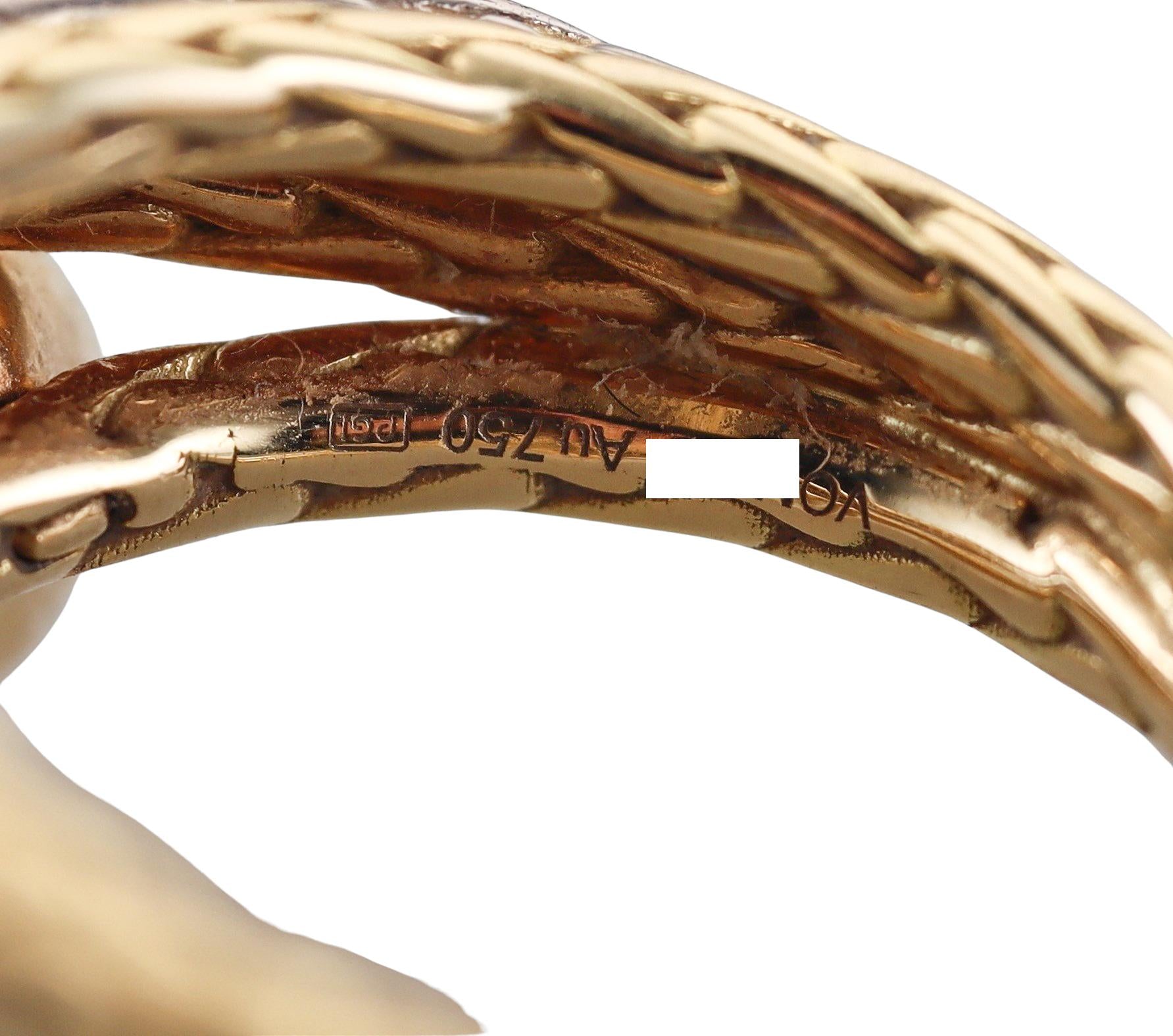 Cartier Grain de Café Diamond Gold Ring