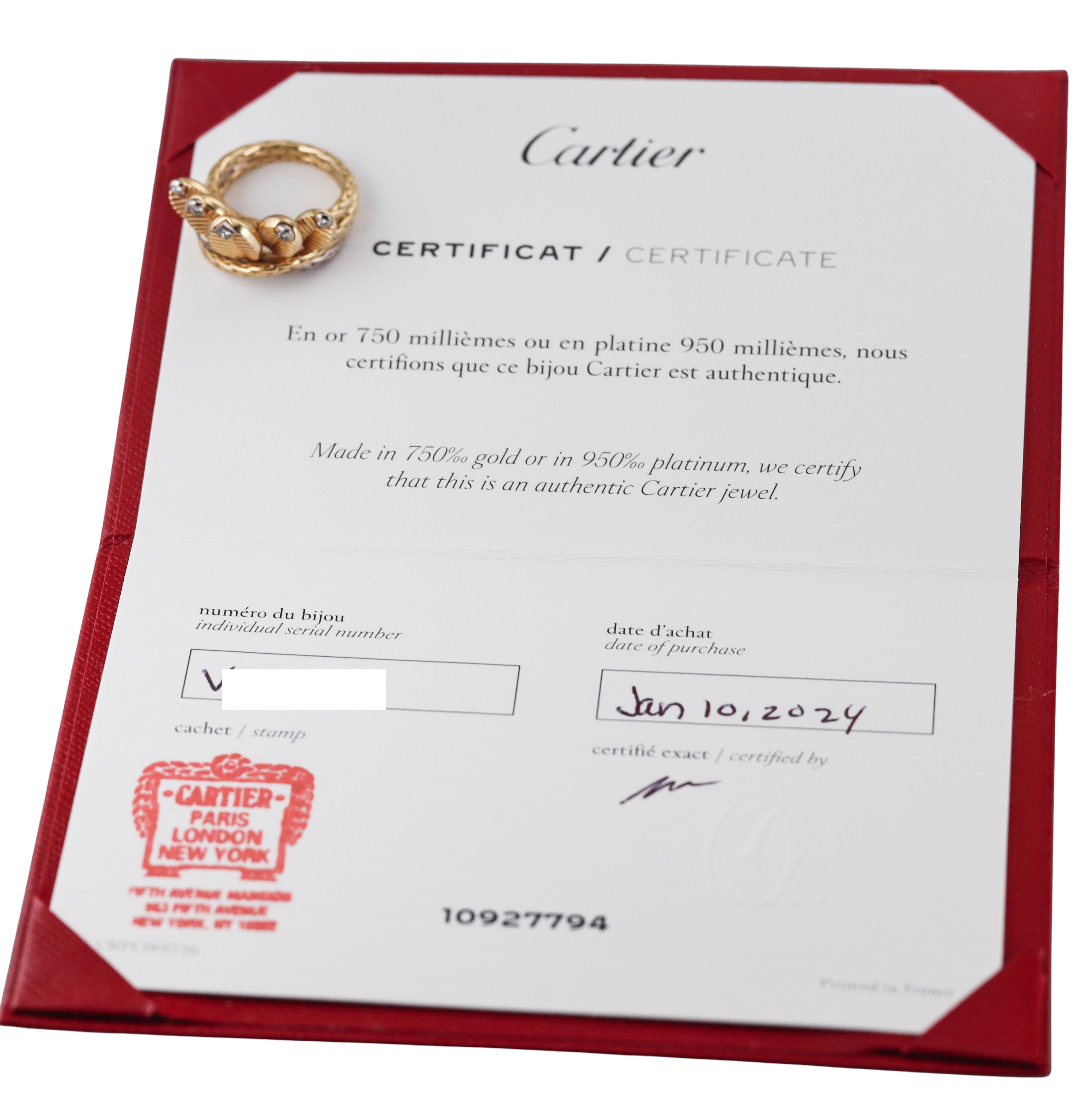 Cartier Grain de Café Diamond Gold Ring