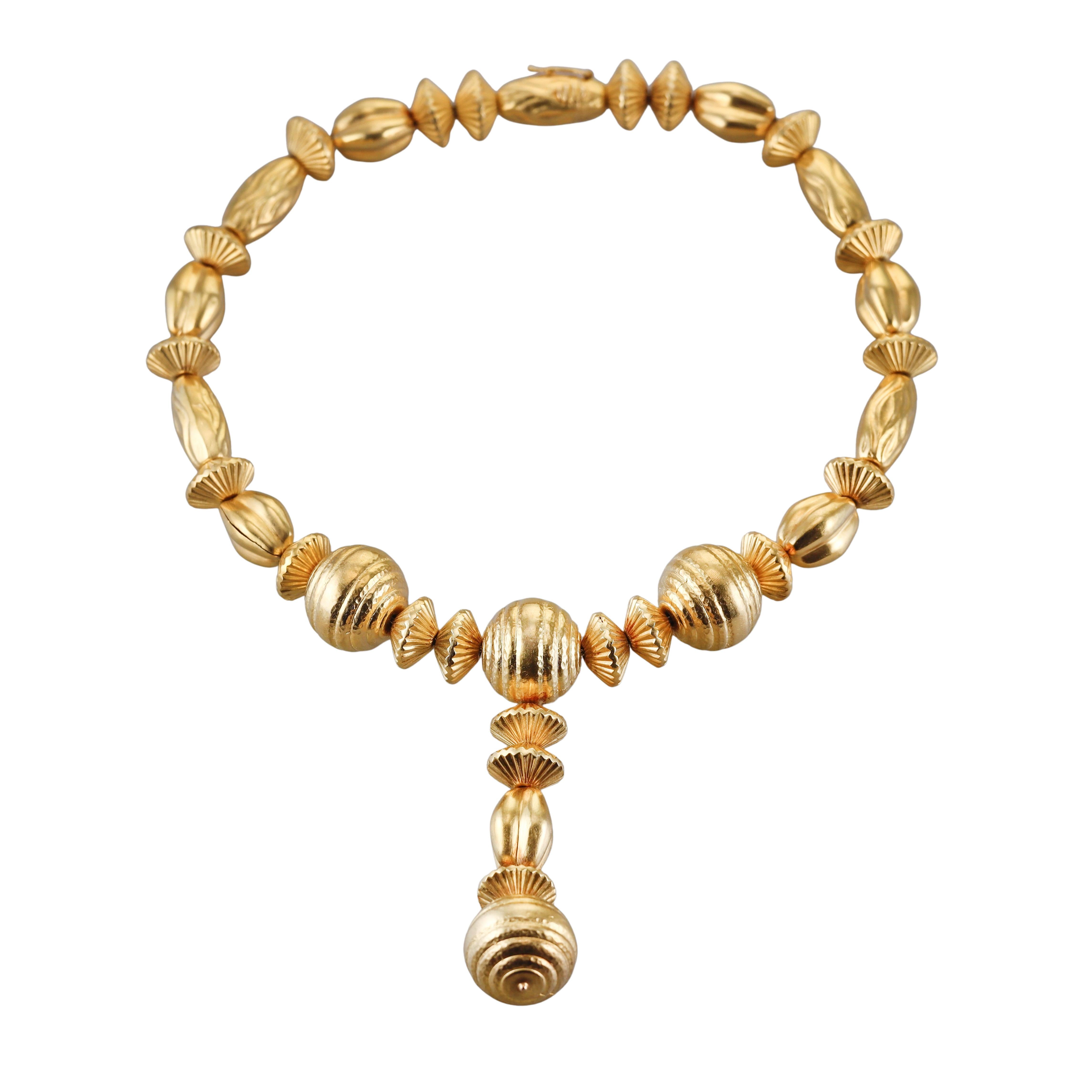 1960s Lalaounis Greece Minoan Mycenaean Gold Necklace