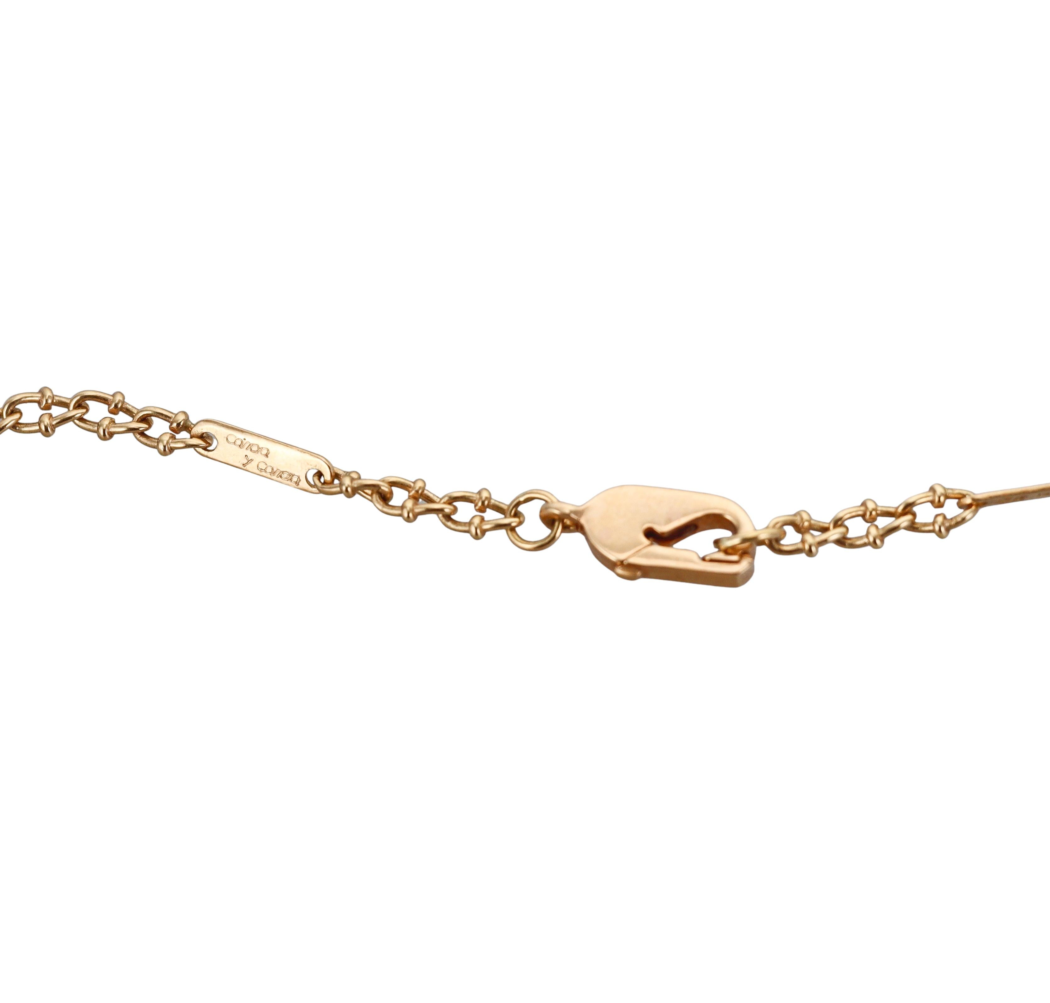 Carrera y Carrera Diamond Gold Face Motif Necklace