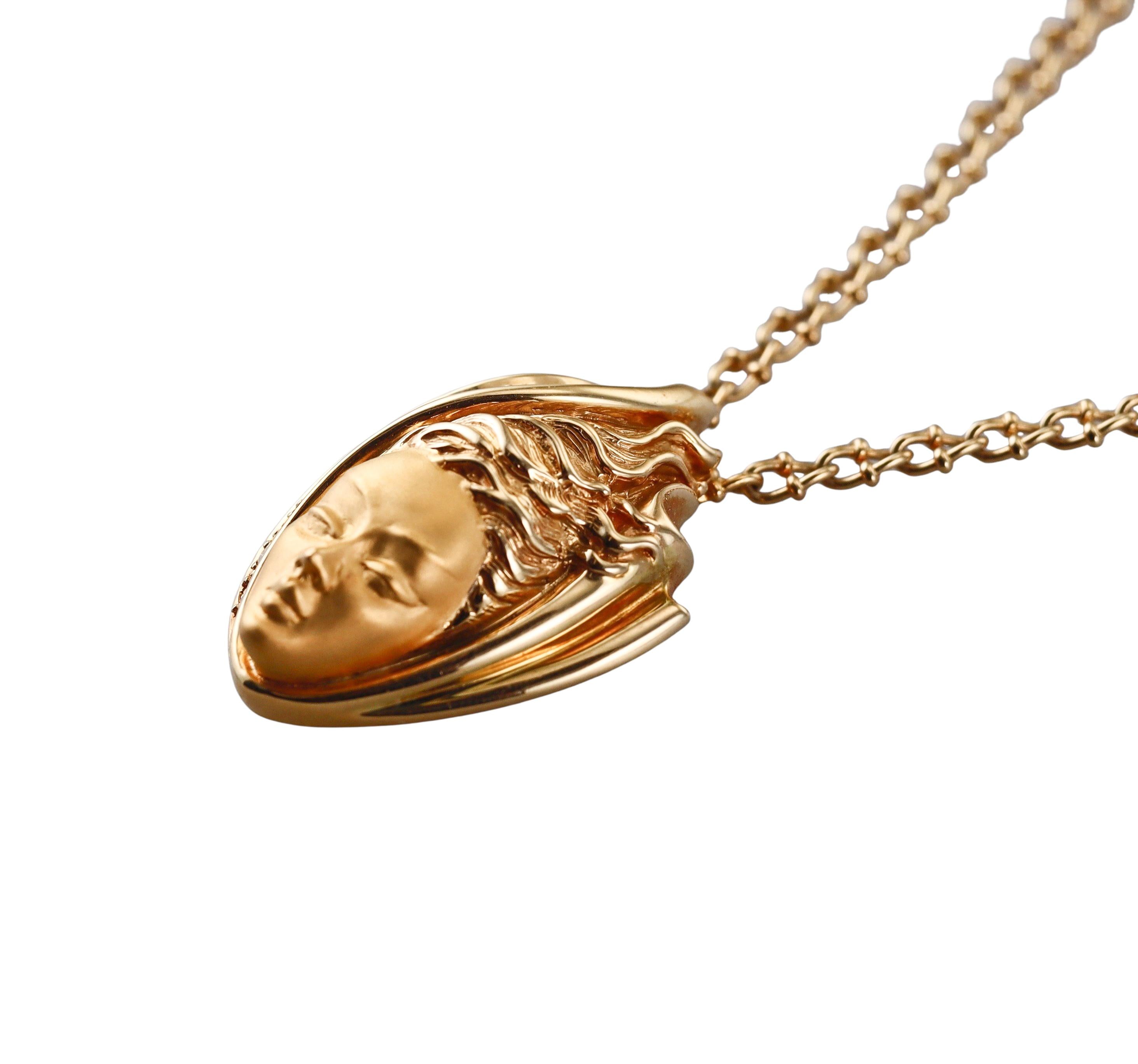 Carrera y Carrera Diamond Gold Face Motif Necklace