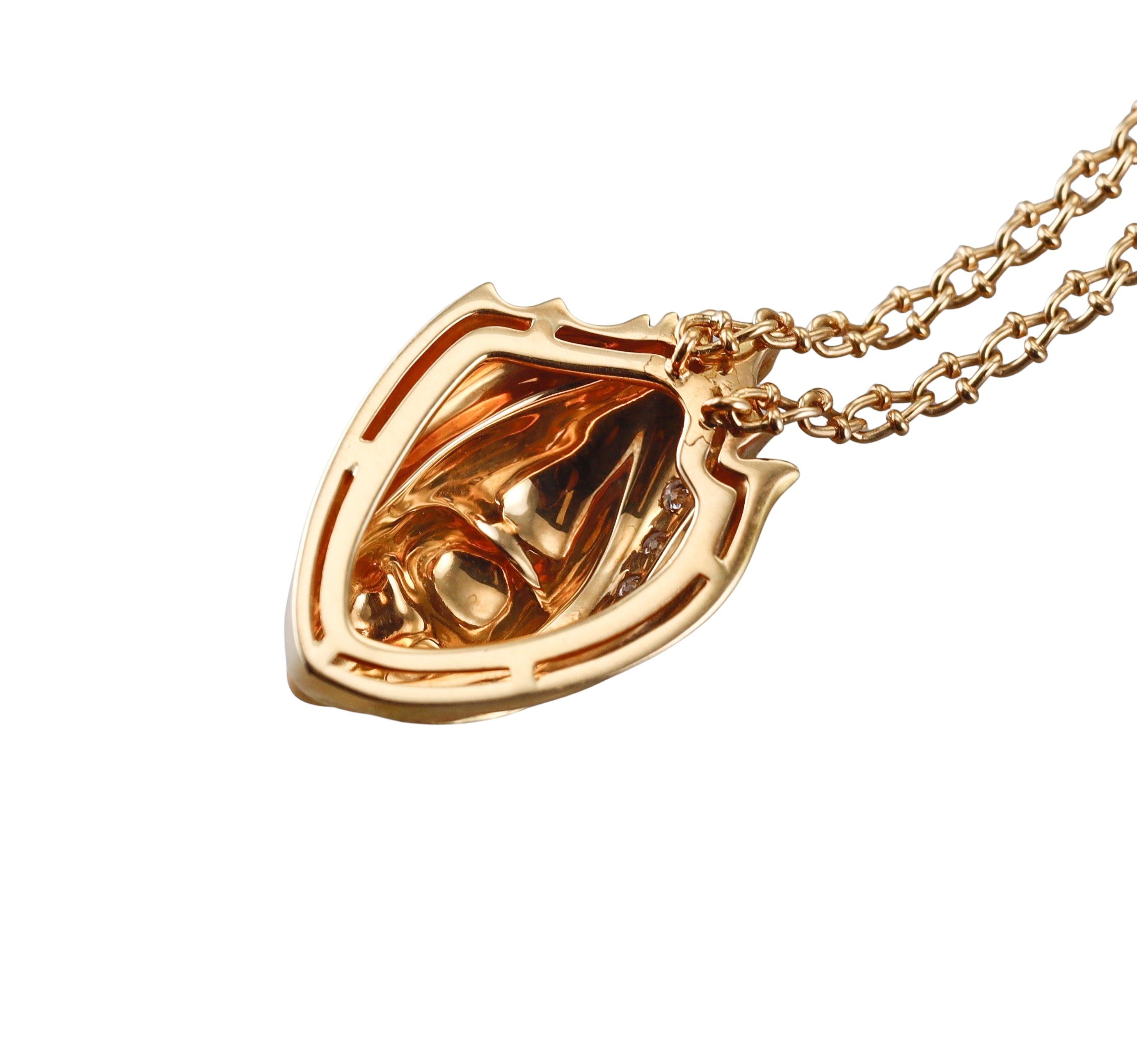 Carrera y Carrera Diamond Gold Face Motif Necklace