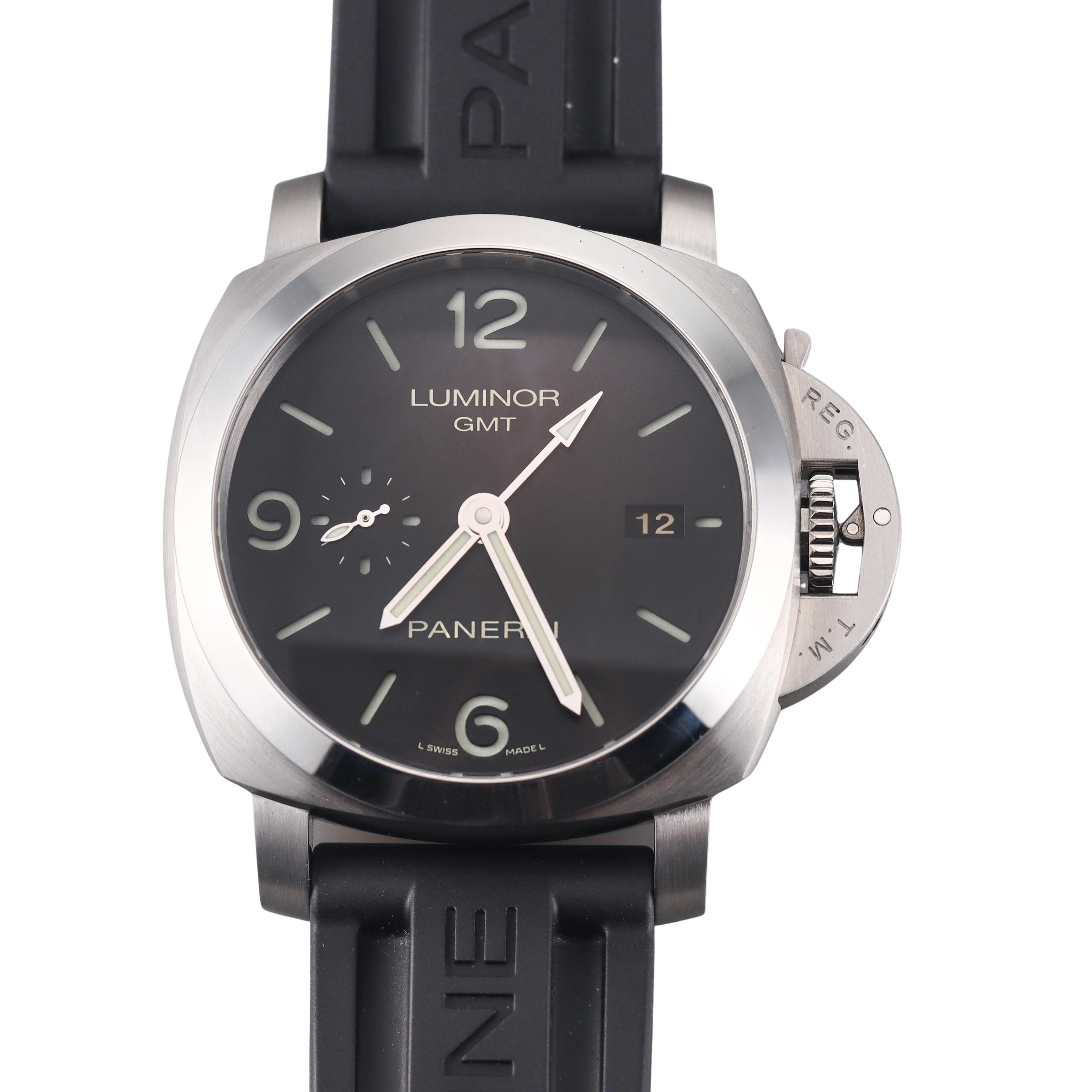 Panerai Luminor GMT 3 Days Black Dial Automatic Watch PAM00320