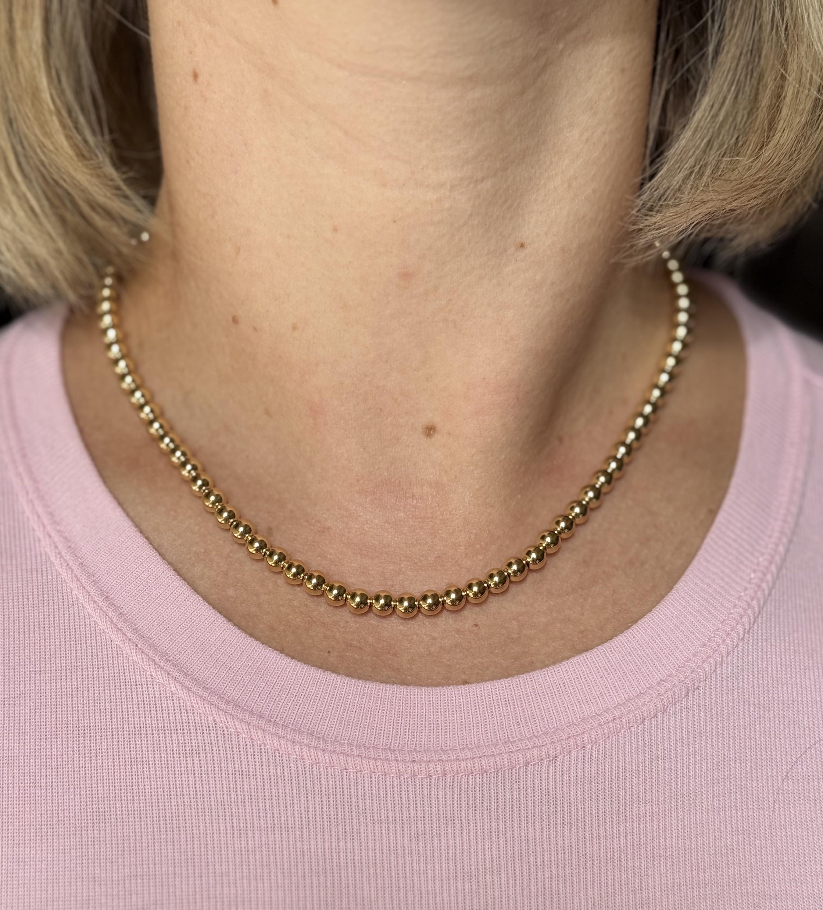 Tiffany & Co HardWear Yellow Gold Ball Necklace