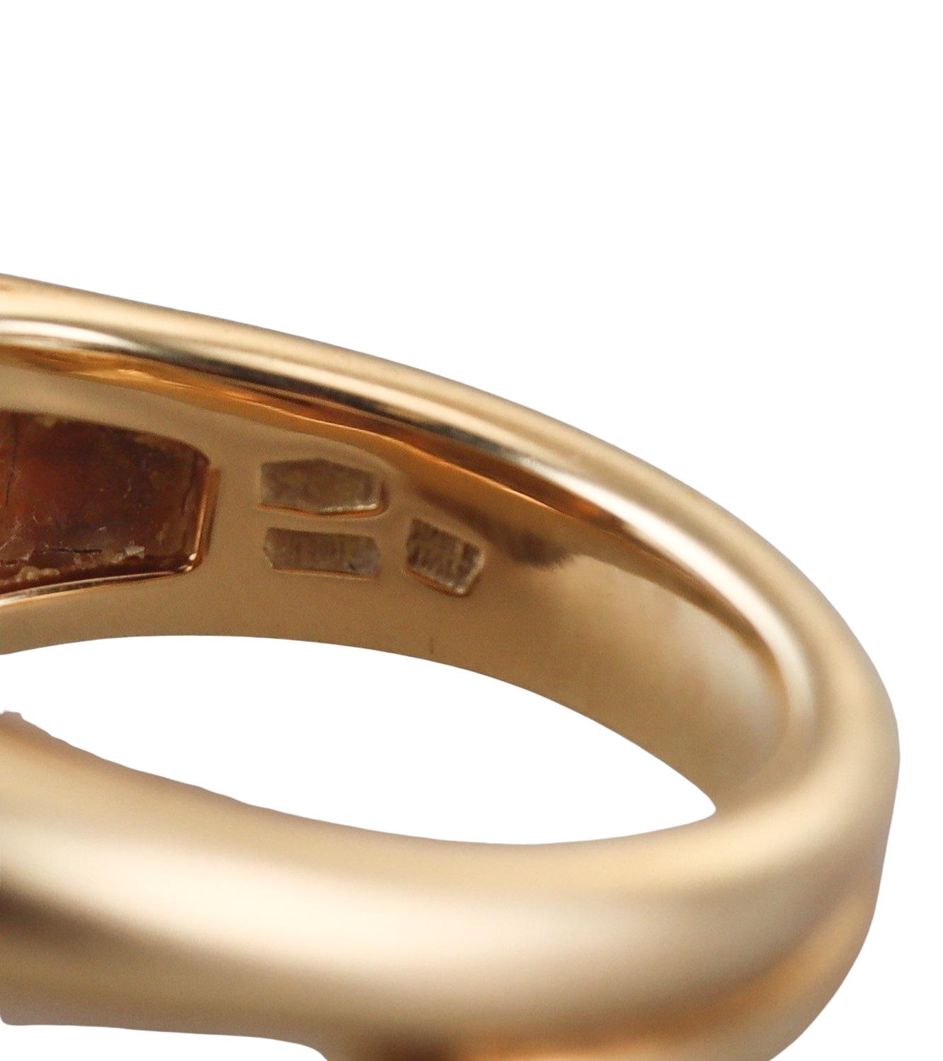 Verdura Candy Tiger's Eye Green Tourmaline Gold Ring