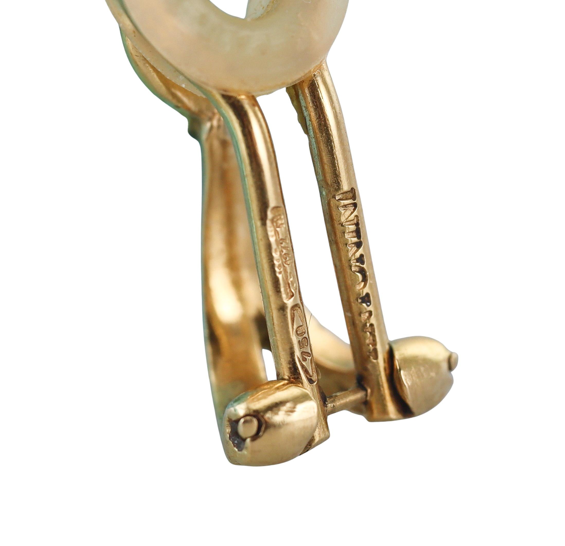 Antonini Blue Topaz Tourmaline Gold Earrings