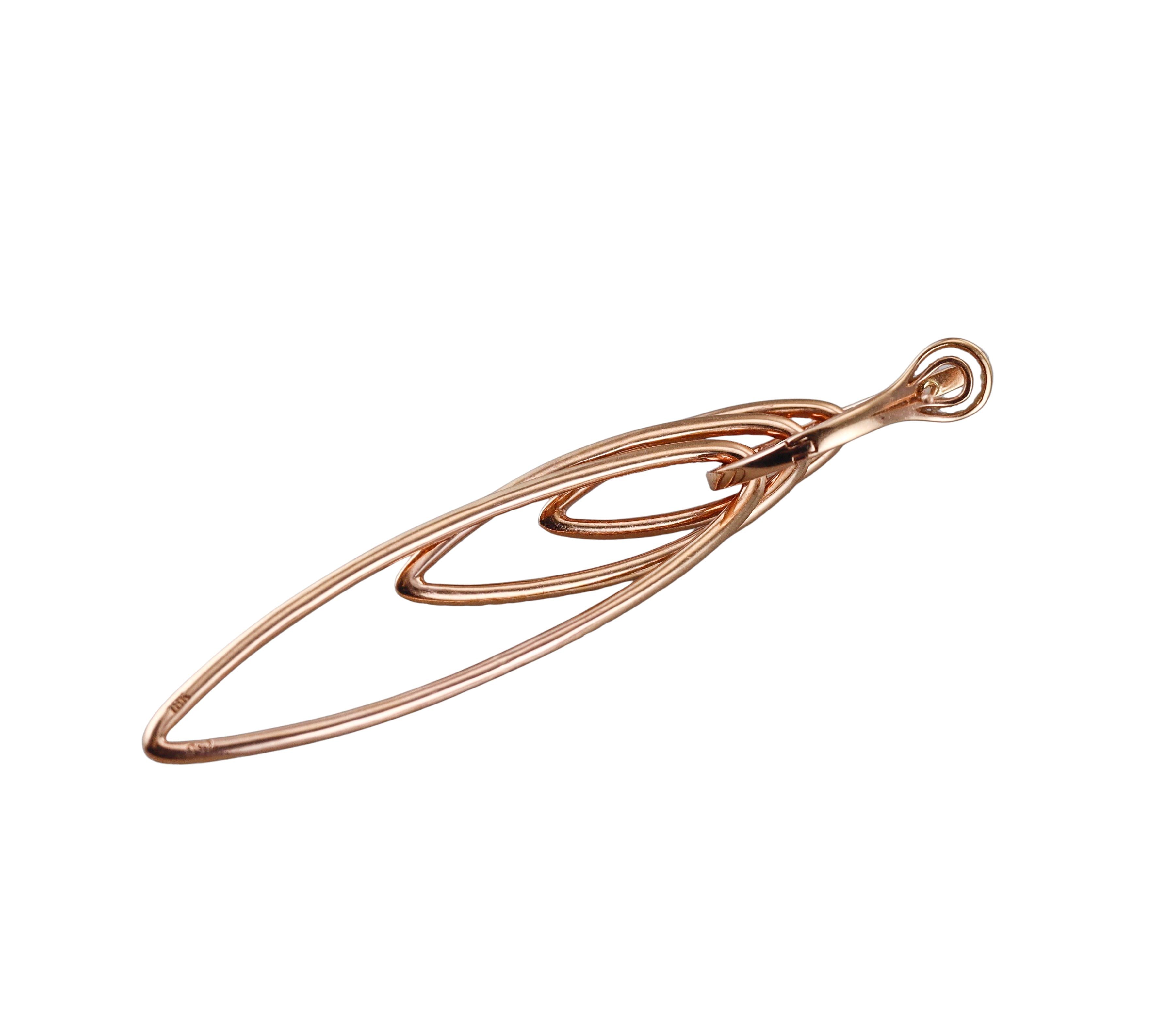 Modern Rose Gold Diamond Earrings