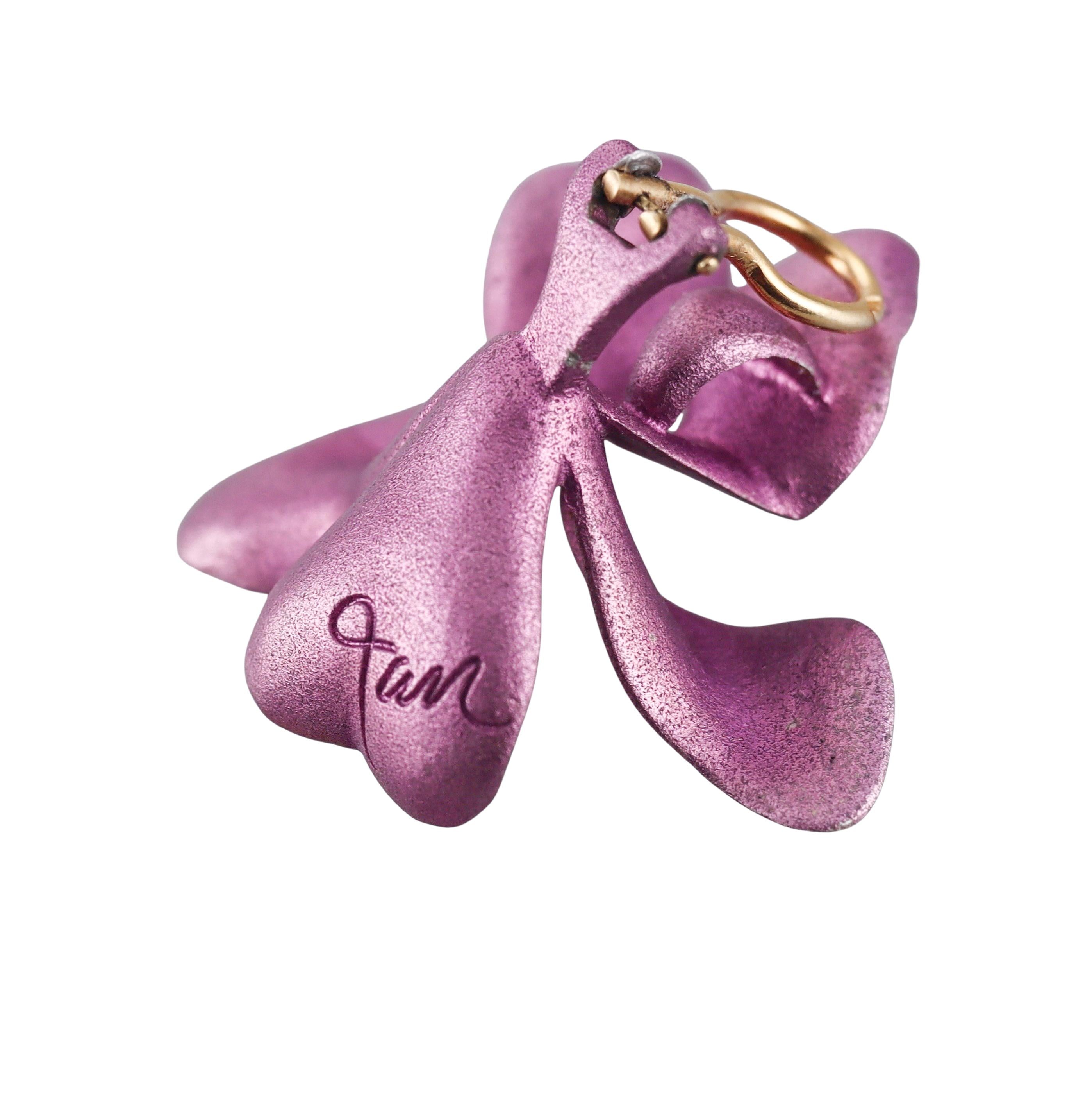 JAR Aluminum Gold Violet Earrings