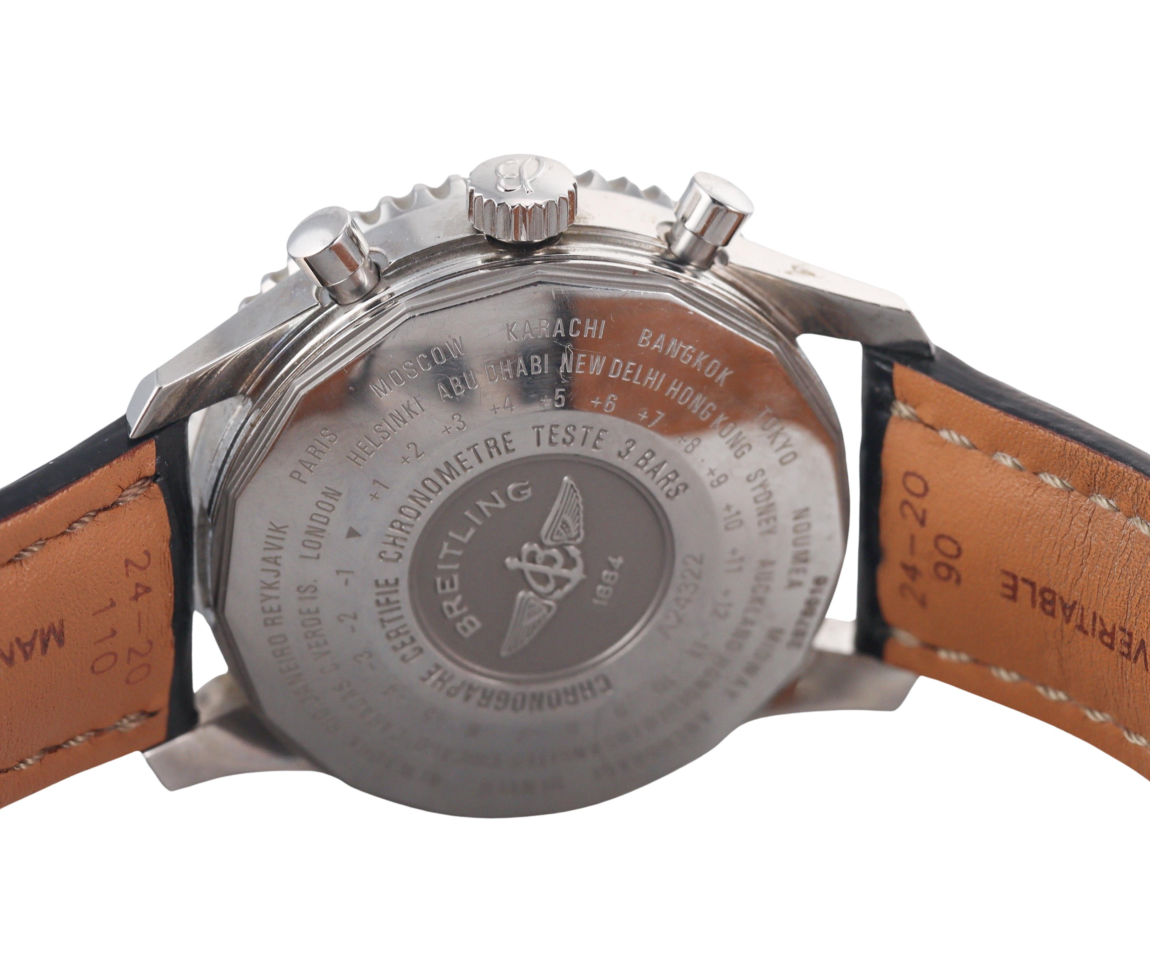 Breitling Navitimer Chronograph GMT 46 Automatic Watch A2432212 B726