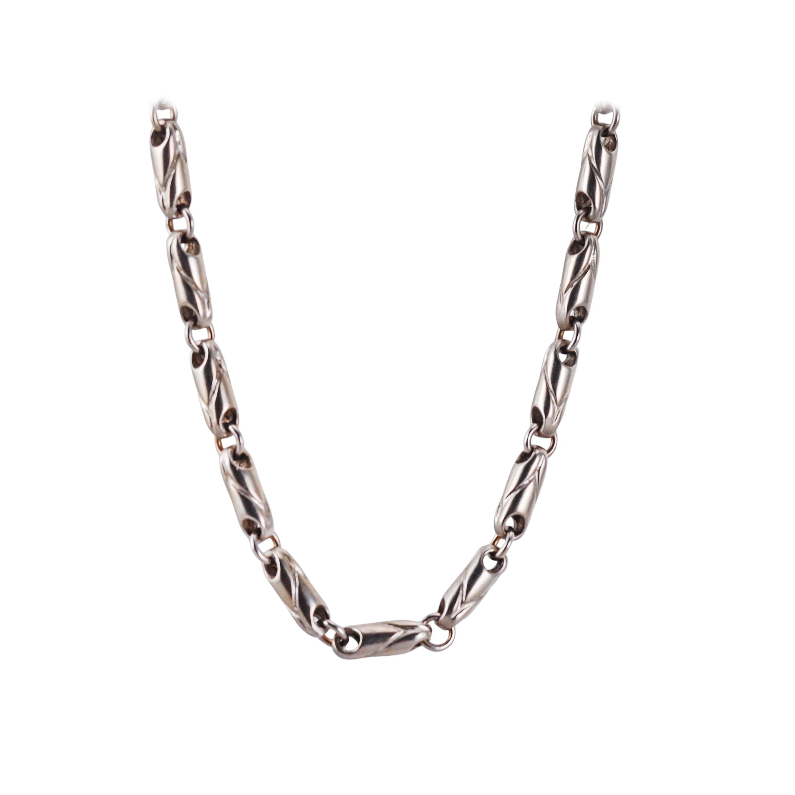 Vintage Bulgari White Gold Chain Necklace