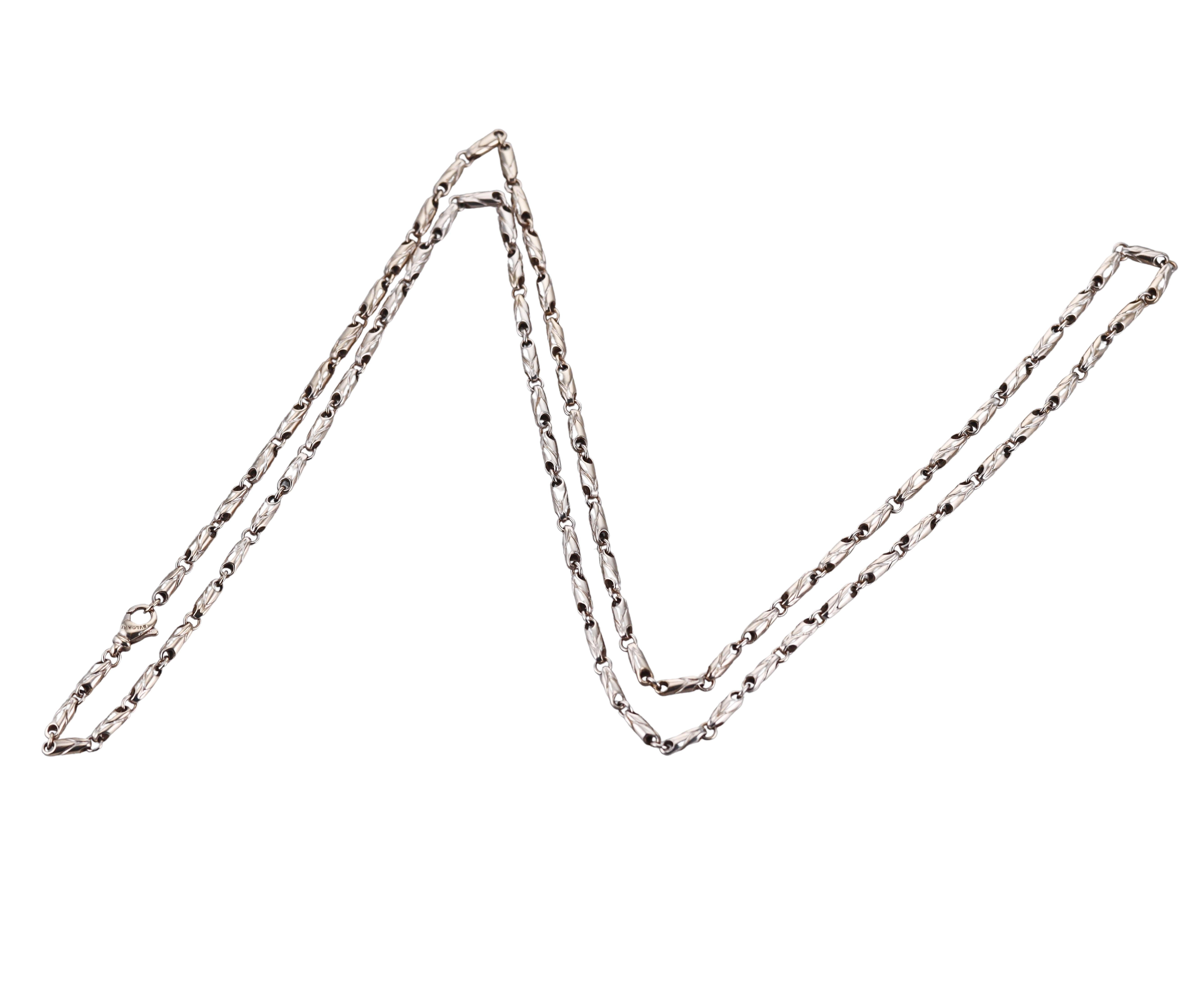 Vintage Bulgari White Gold Chain Necklace