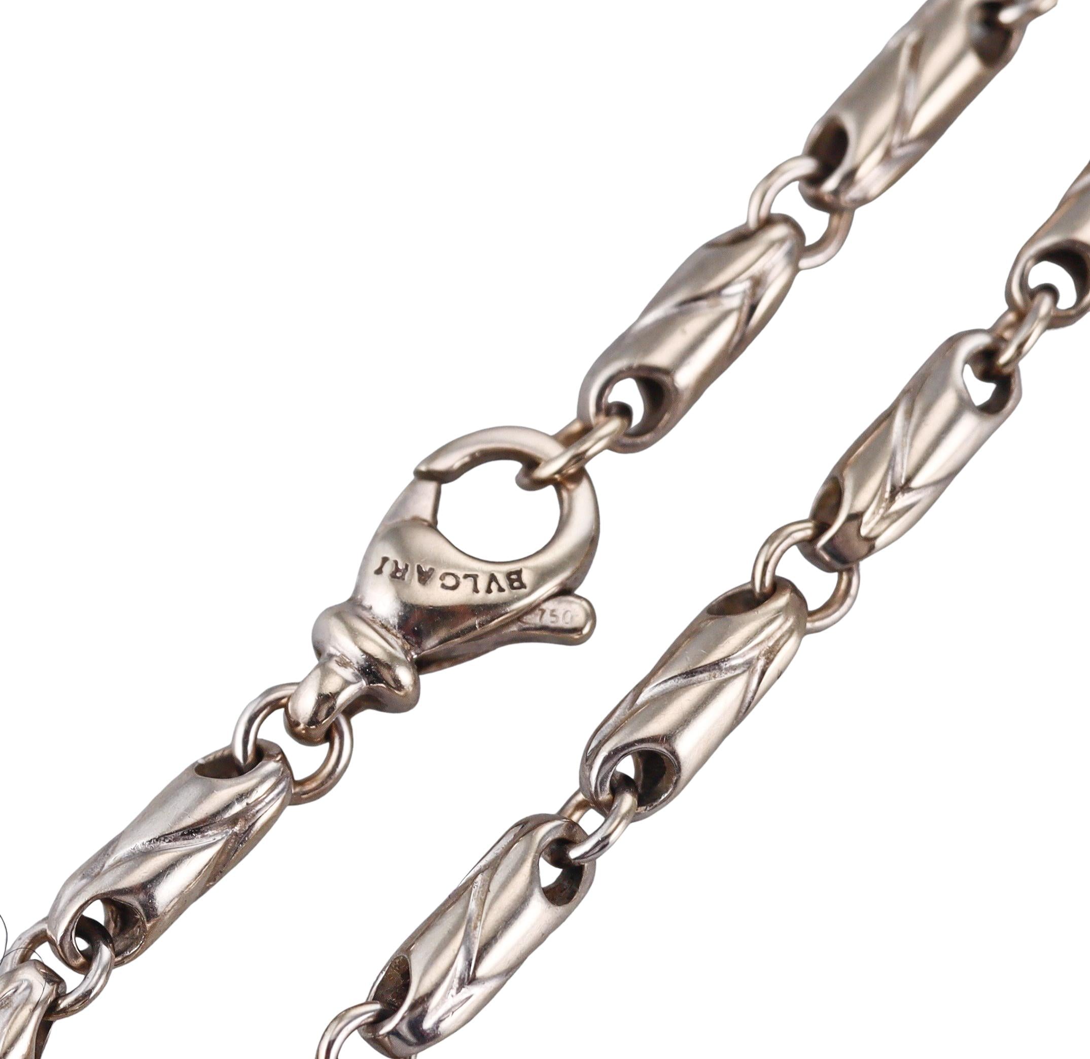 Vintage Bulgari White Gold Chain Necklace