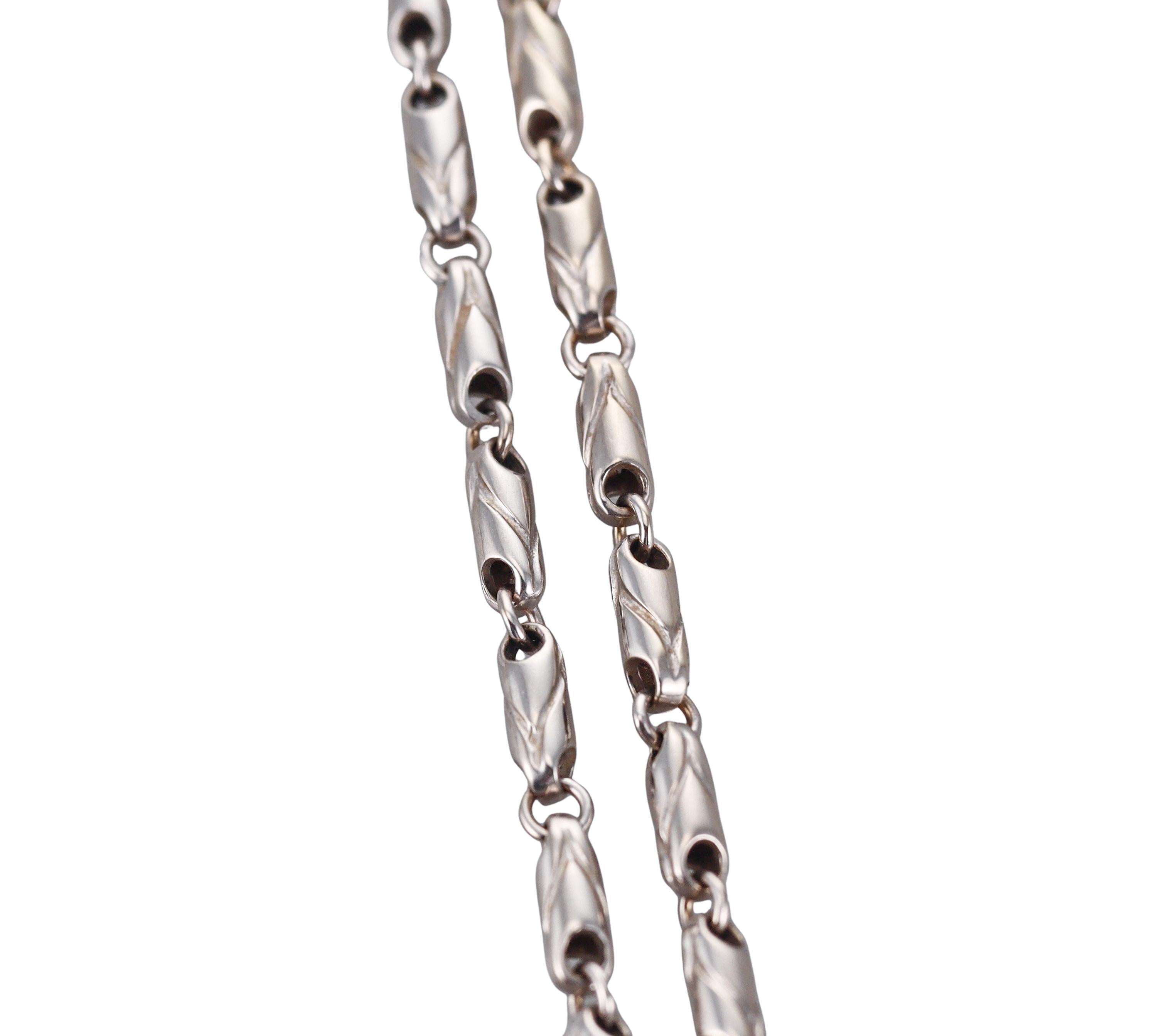 Vintage Bulgari White Gold Chain Necklace