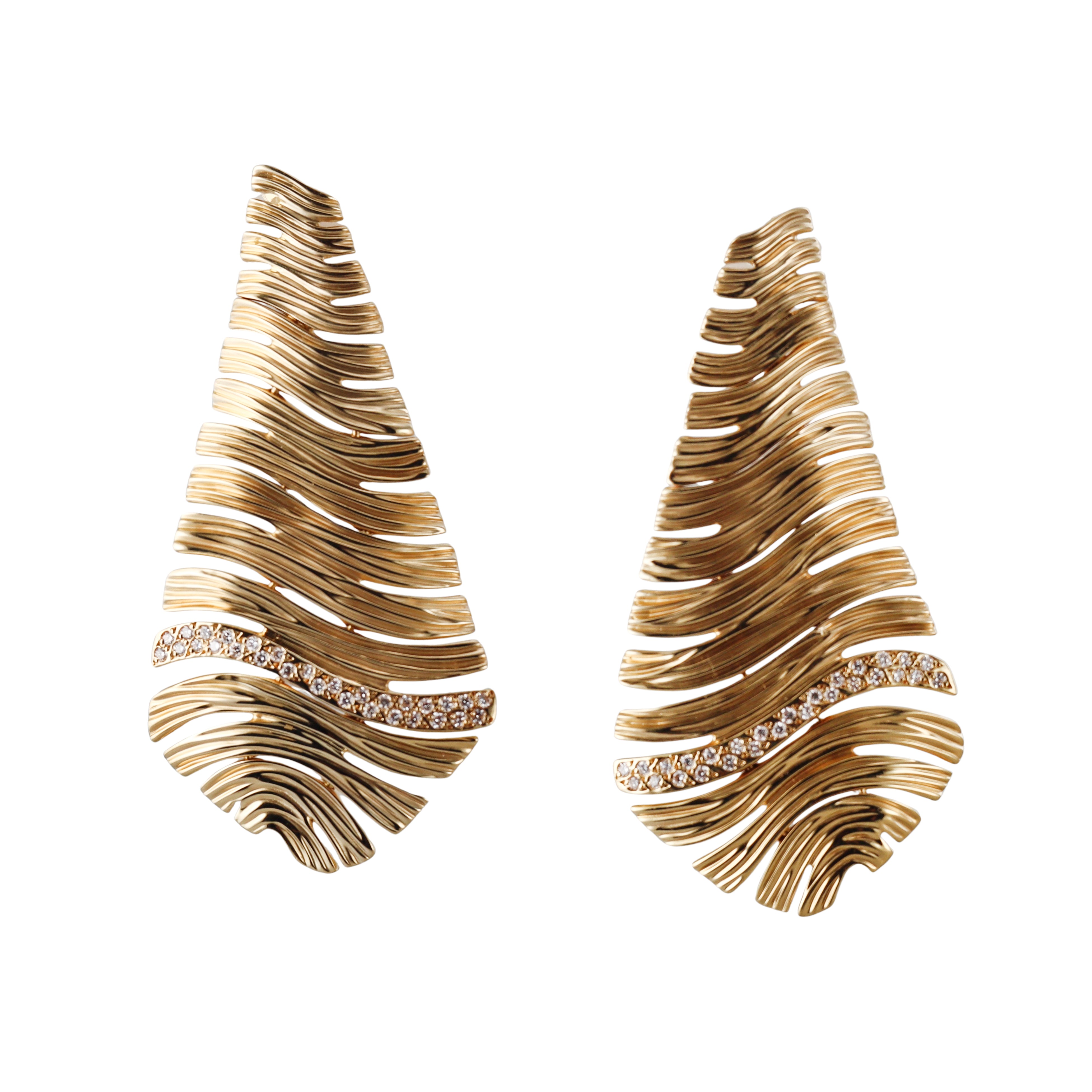 Hueb Diamond Yellow Gold Earrings