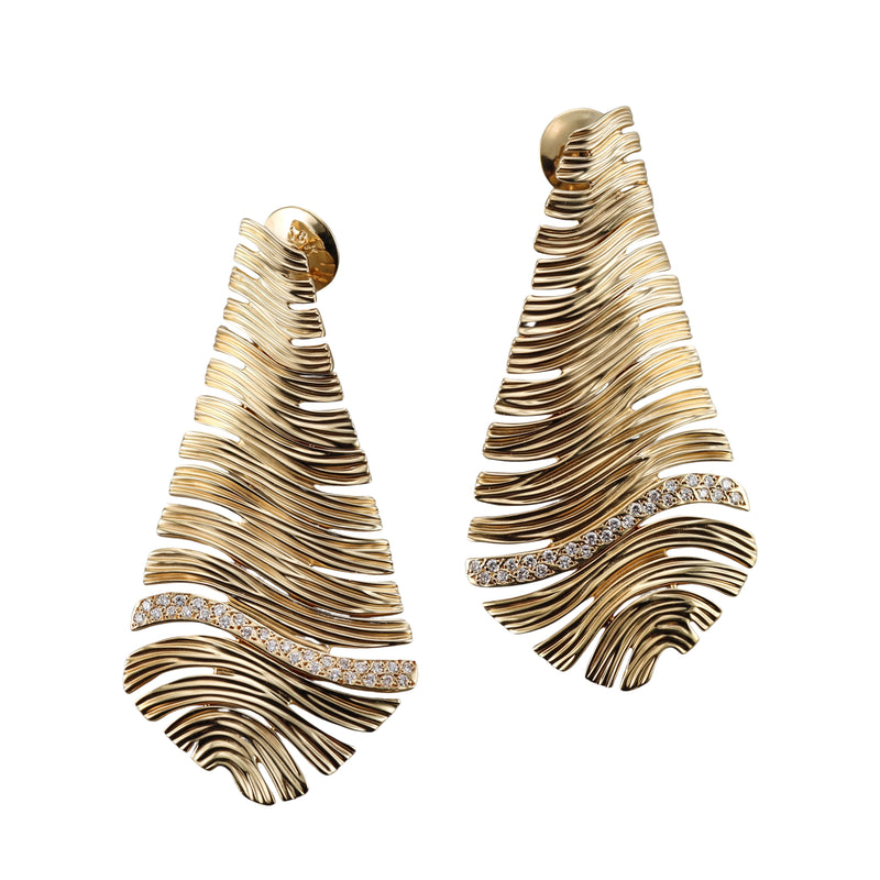 Hueb Diamond Yellow Gold Earrings