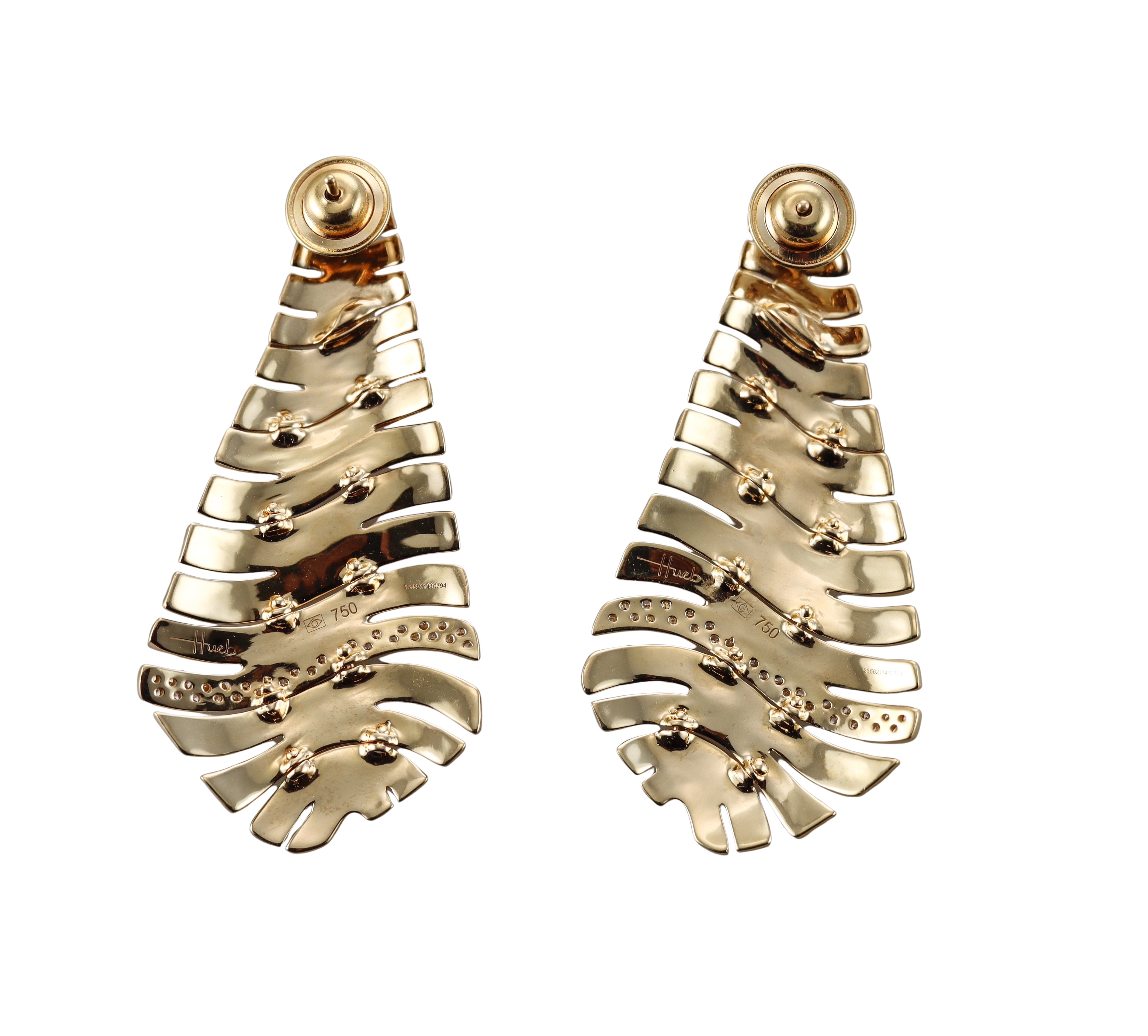 Hueb Diamond Yellow Gold Earrings