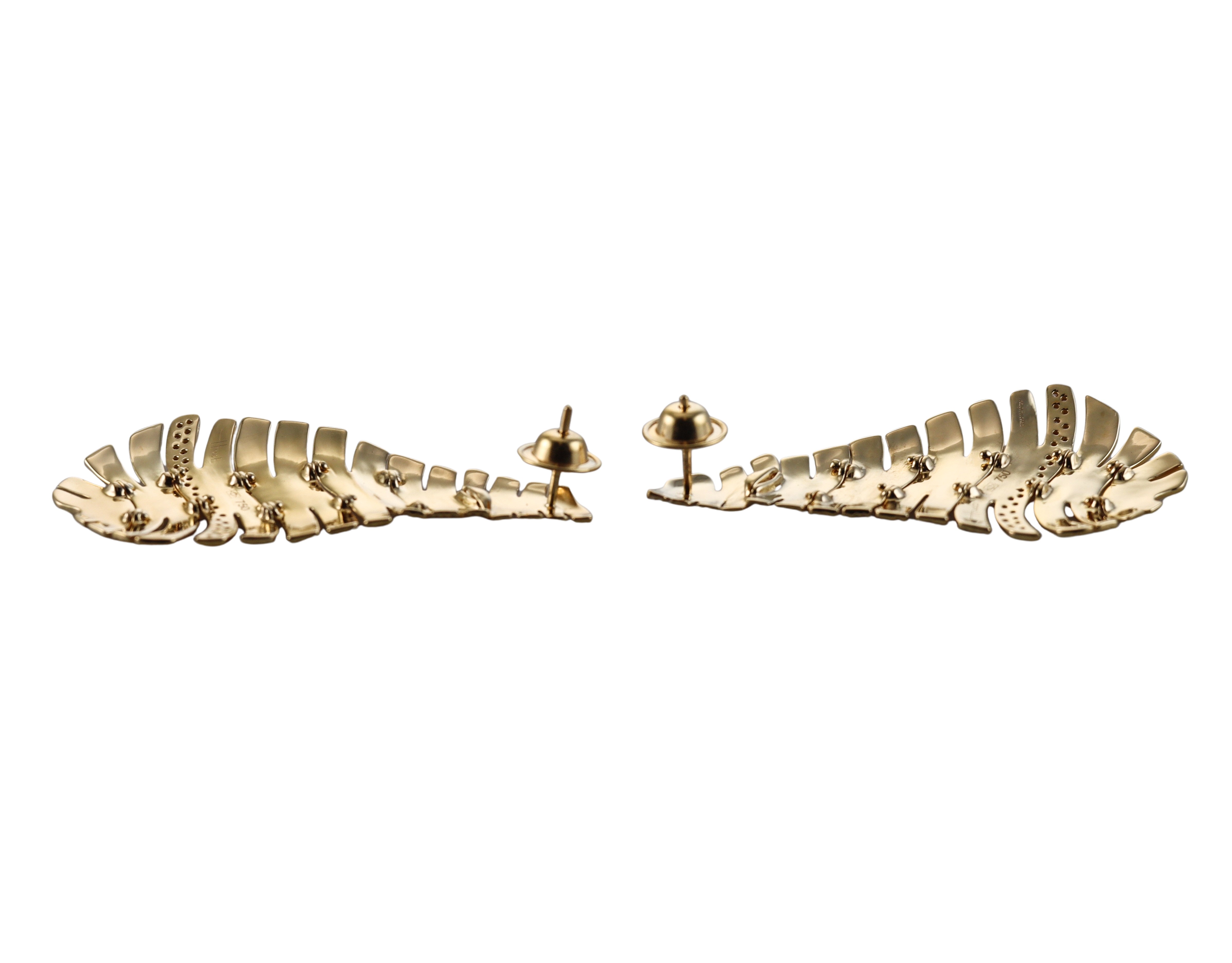 Hueb Diamond Yellow Gold Earrings