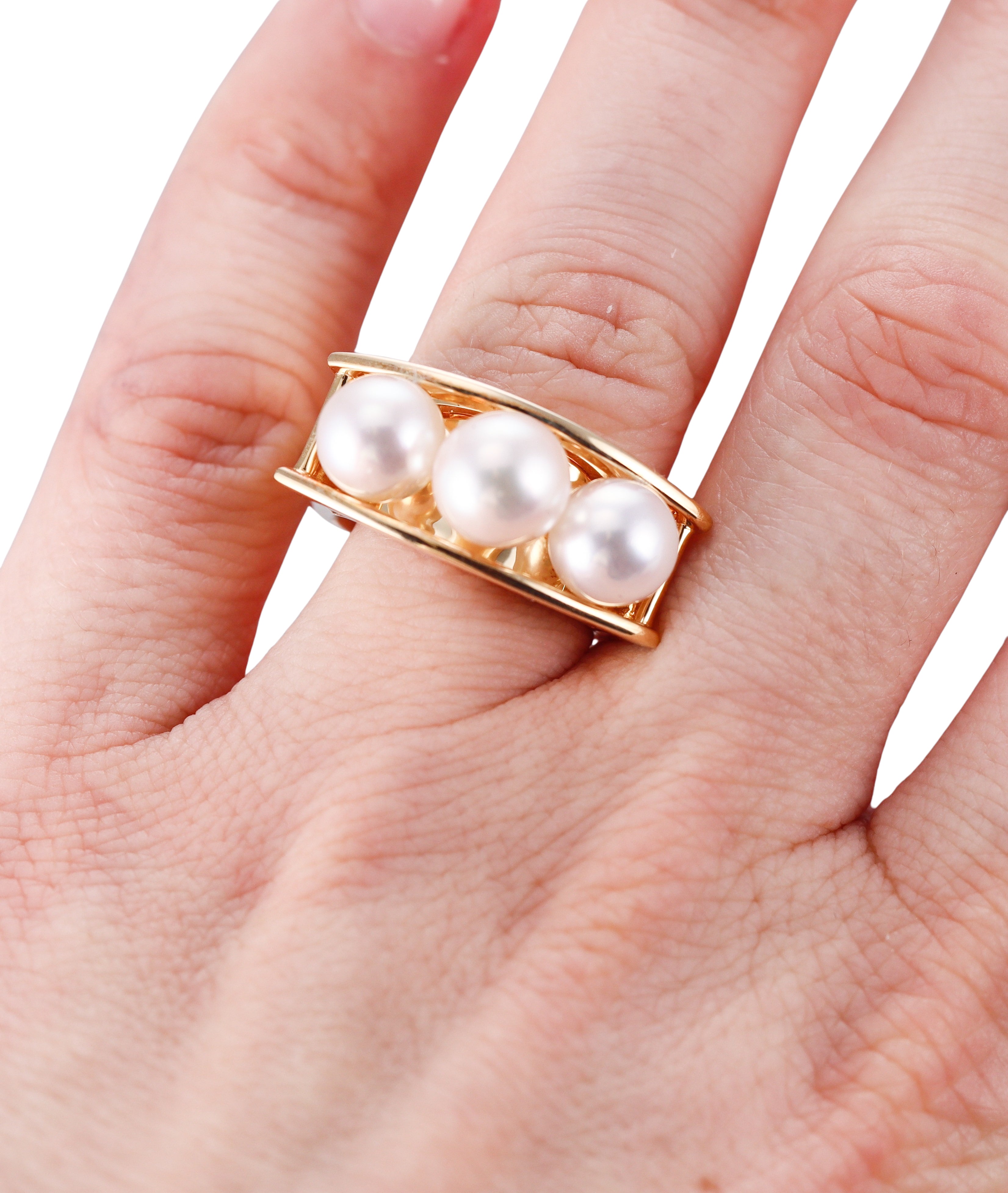 Assael Pearl Yellow Gold Ring