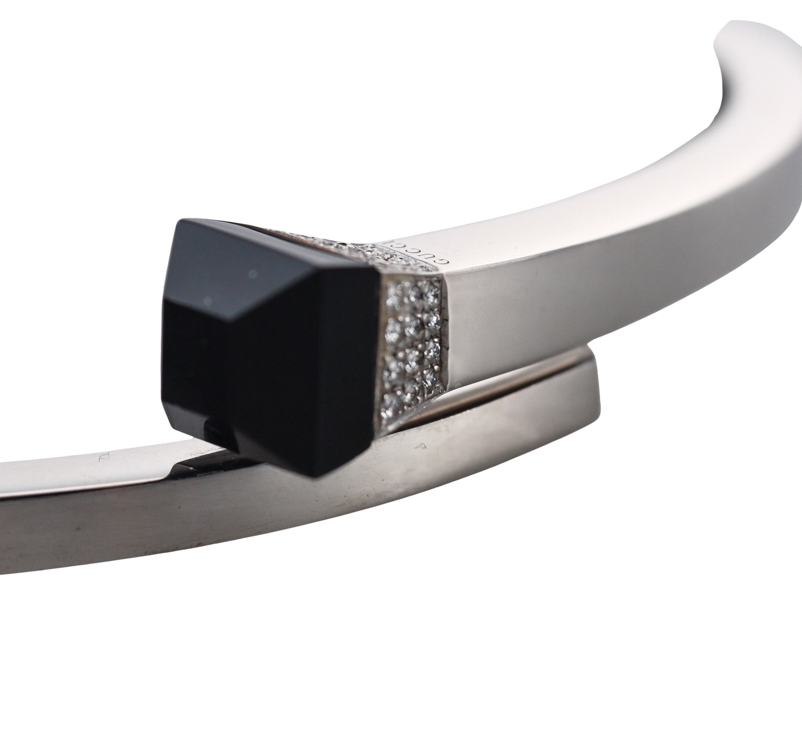 Gucci Chiodo Diamond Onyx Gold Nail Bracelet