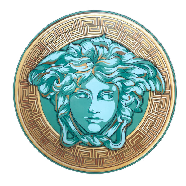 Versace by Rosenthal Medusa Amplified Green Coin Service Plate 10263