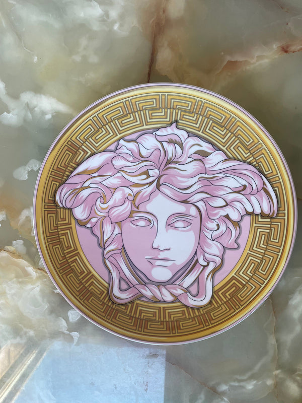Versace by Rosenthal Medusa Amplified Pink Coin Service Plate 10263