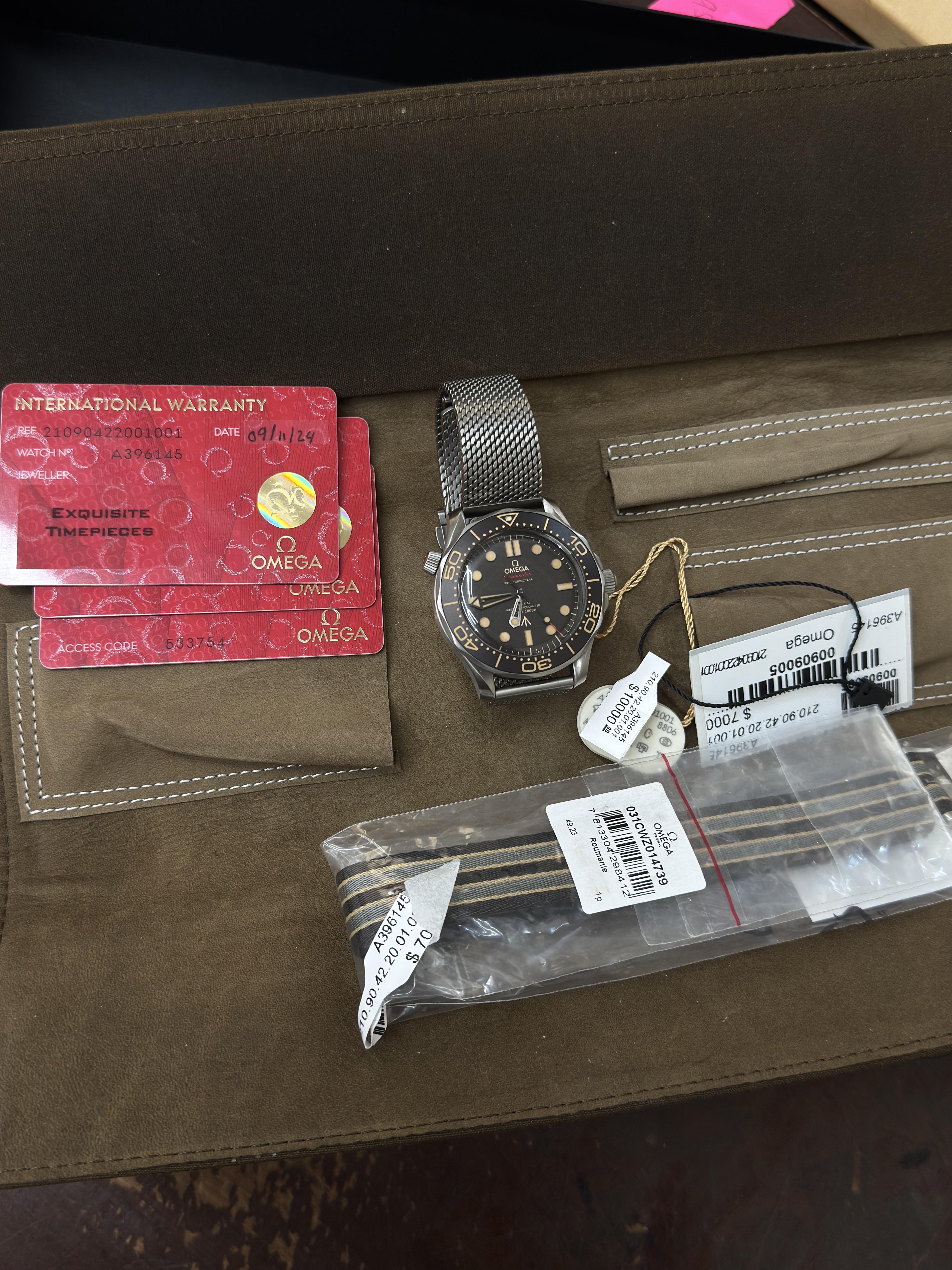 Omega Seamaster Diver 007 Edition Chronometer Titanium Watch 21090422001001