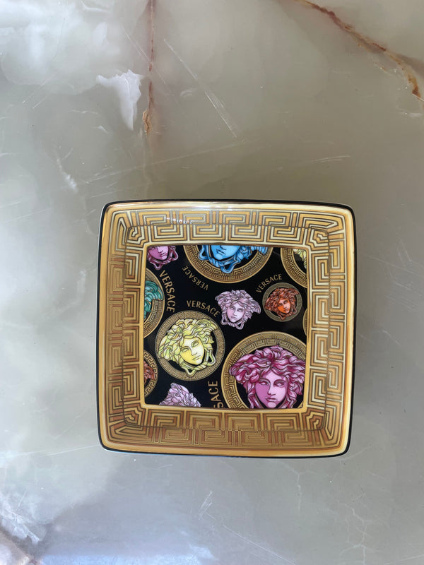 Versace by Rosenthal Medusa Amplified Multicolor Canape Dish Tray
