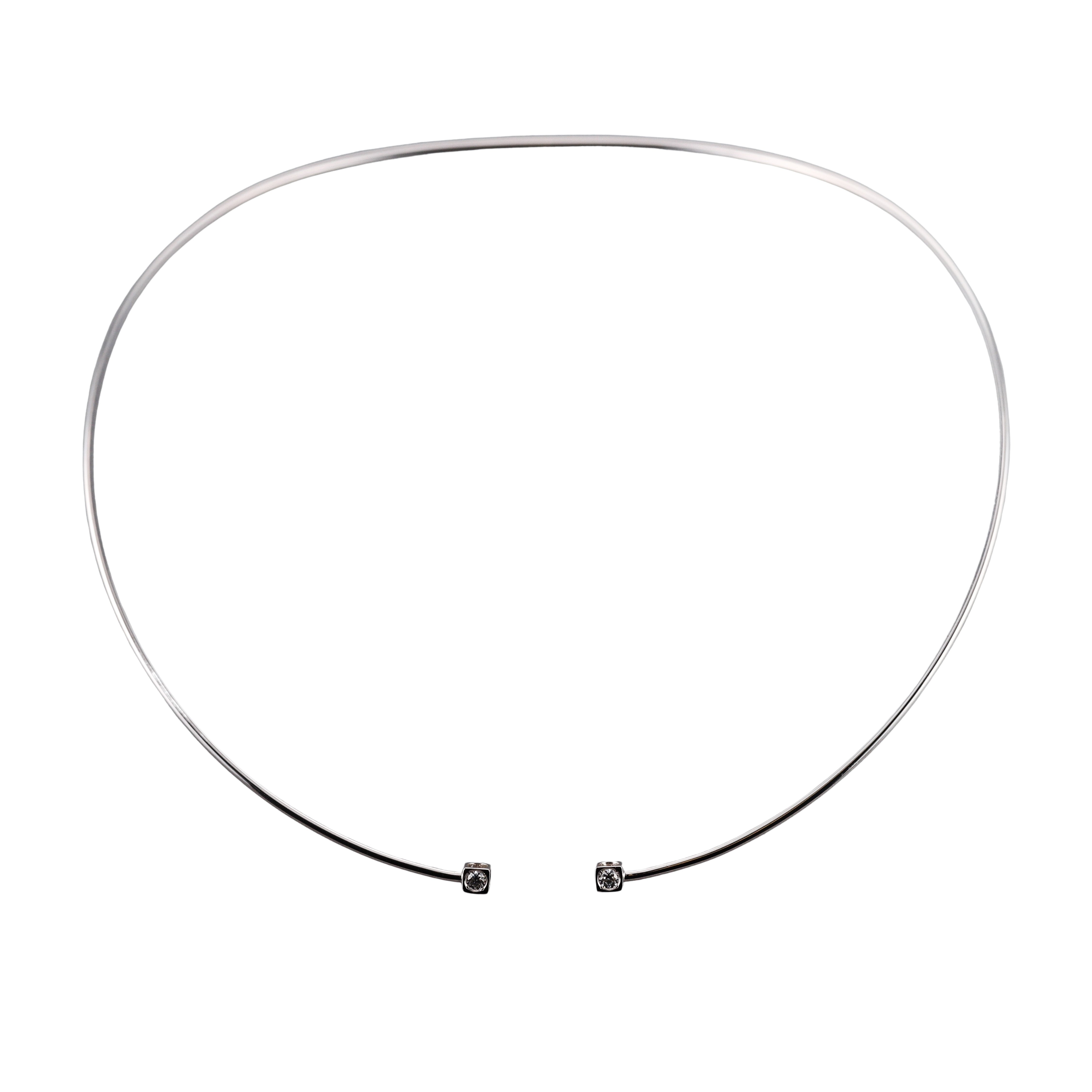 Dinh Van Le Cube Diamond White Gold Collar Necklace