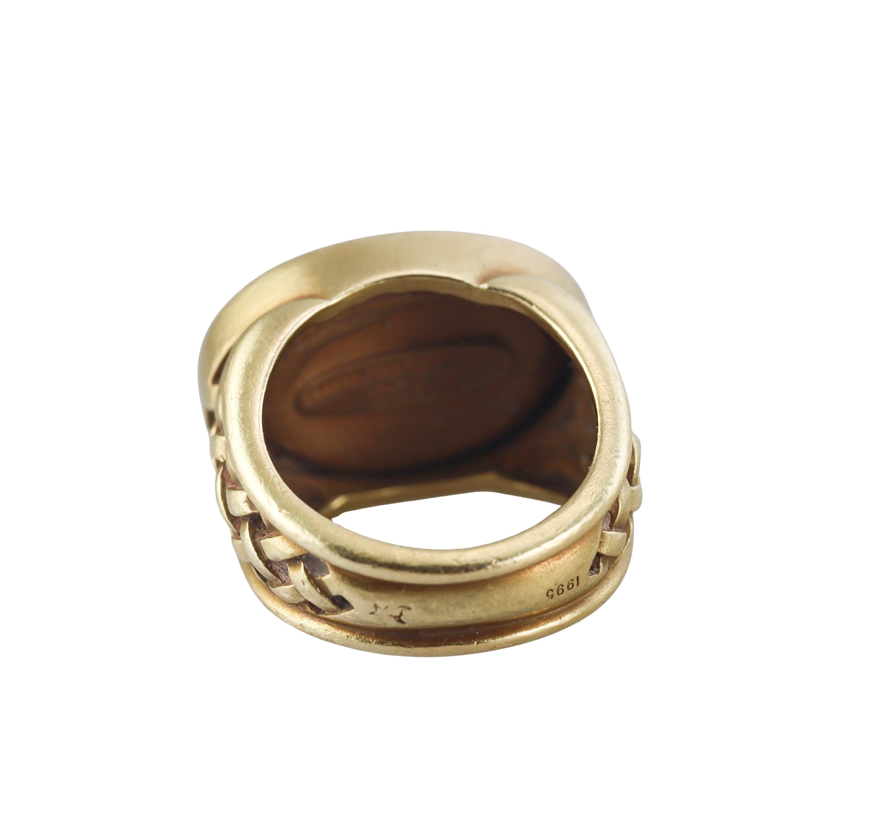 Kieselstein Cord Gold Signet Ring