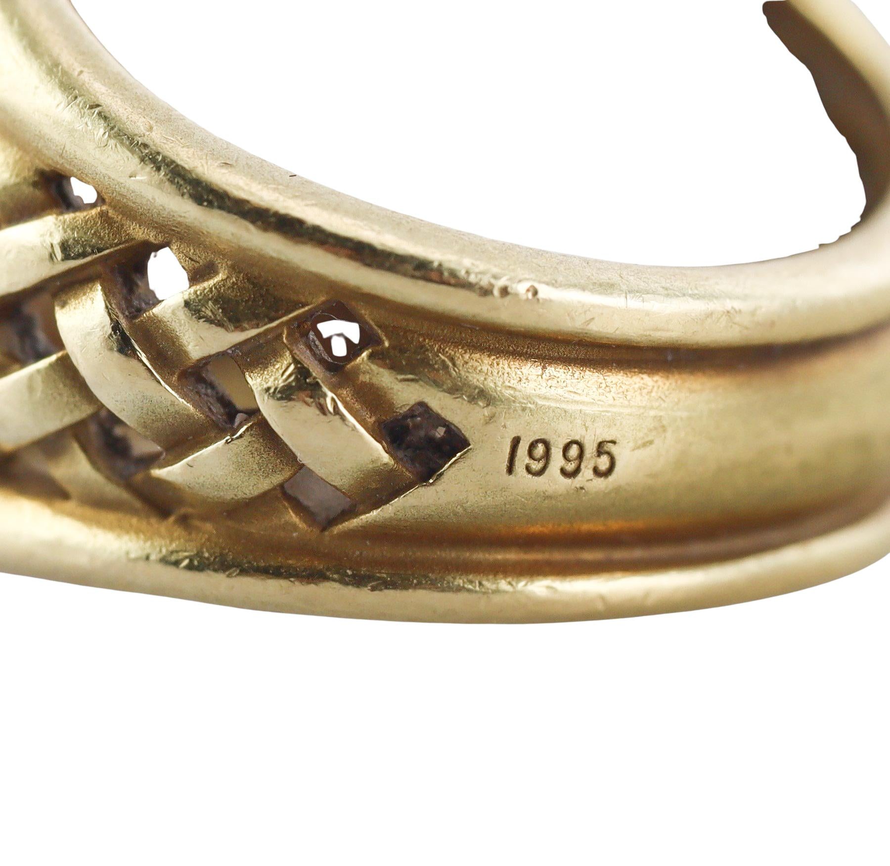 Kieselstein Cord Gold Signet Ring