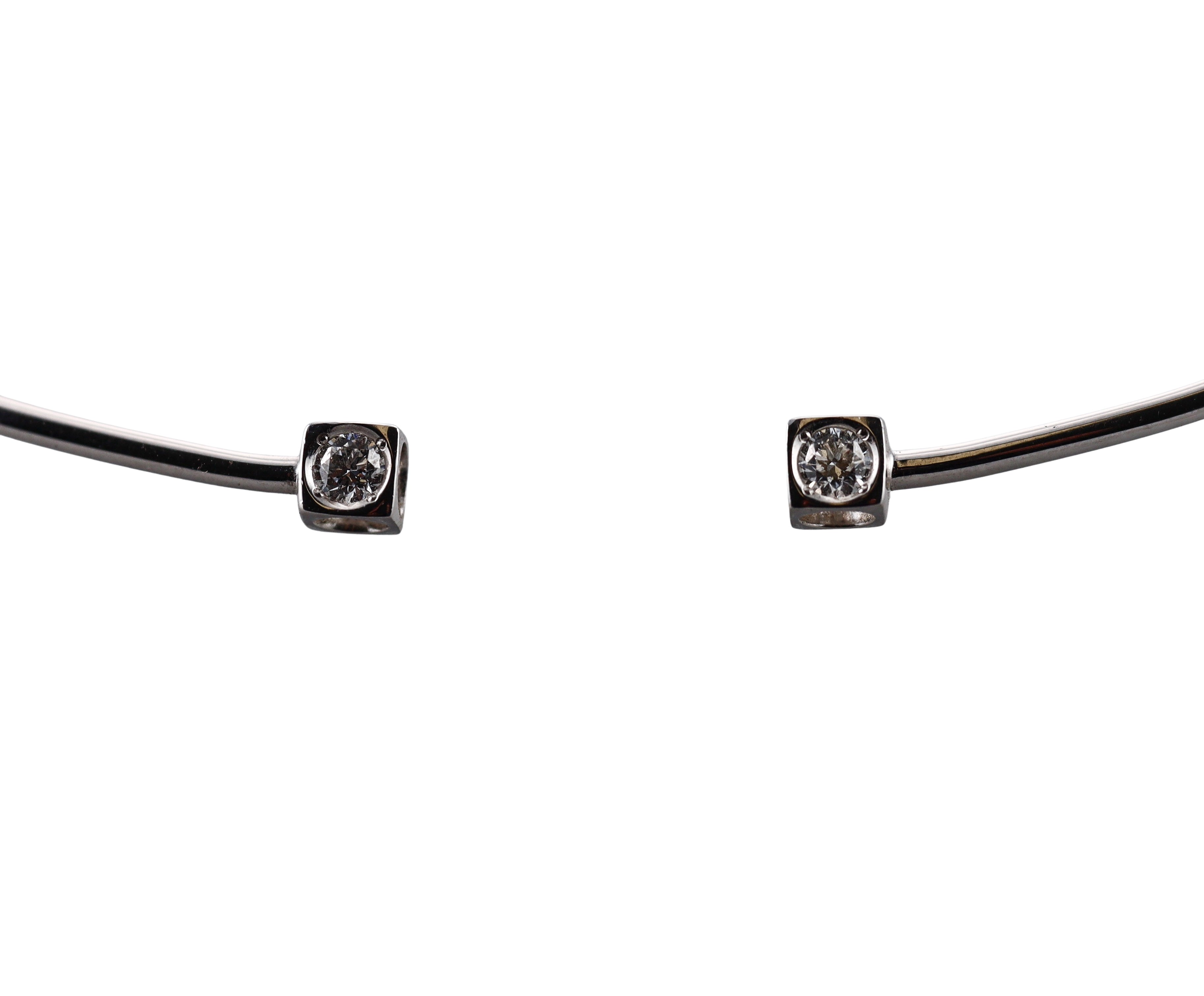 Dinh Van Le Cube Diamond White Gold Collar Necklace