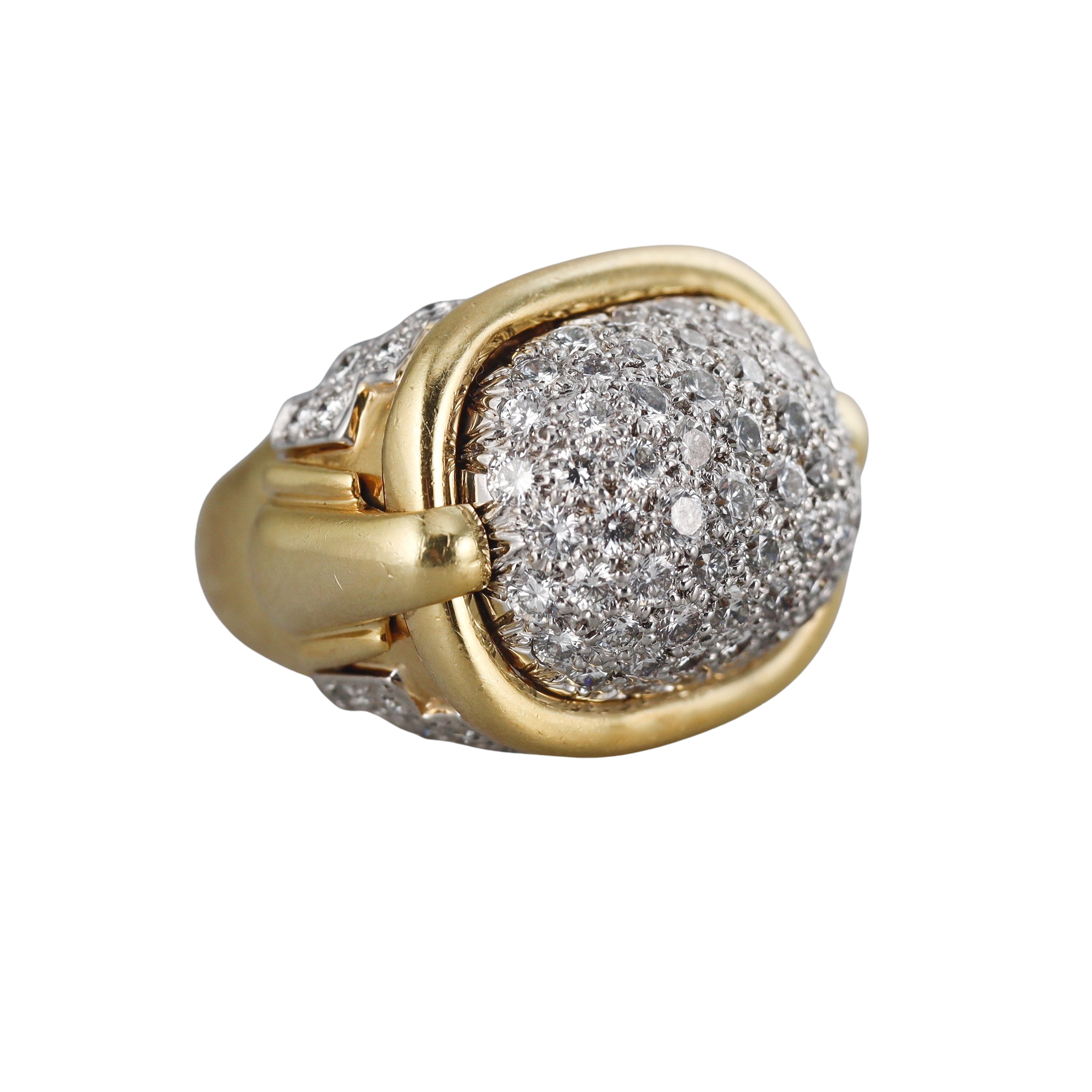 David Webb Diamond Gold Platinum Ring