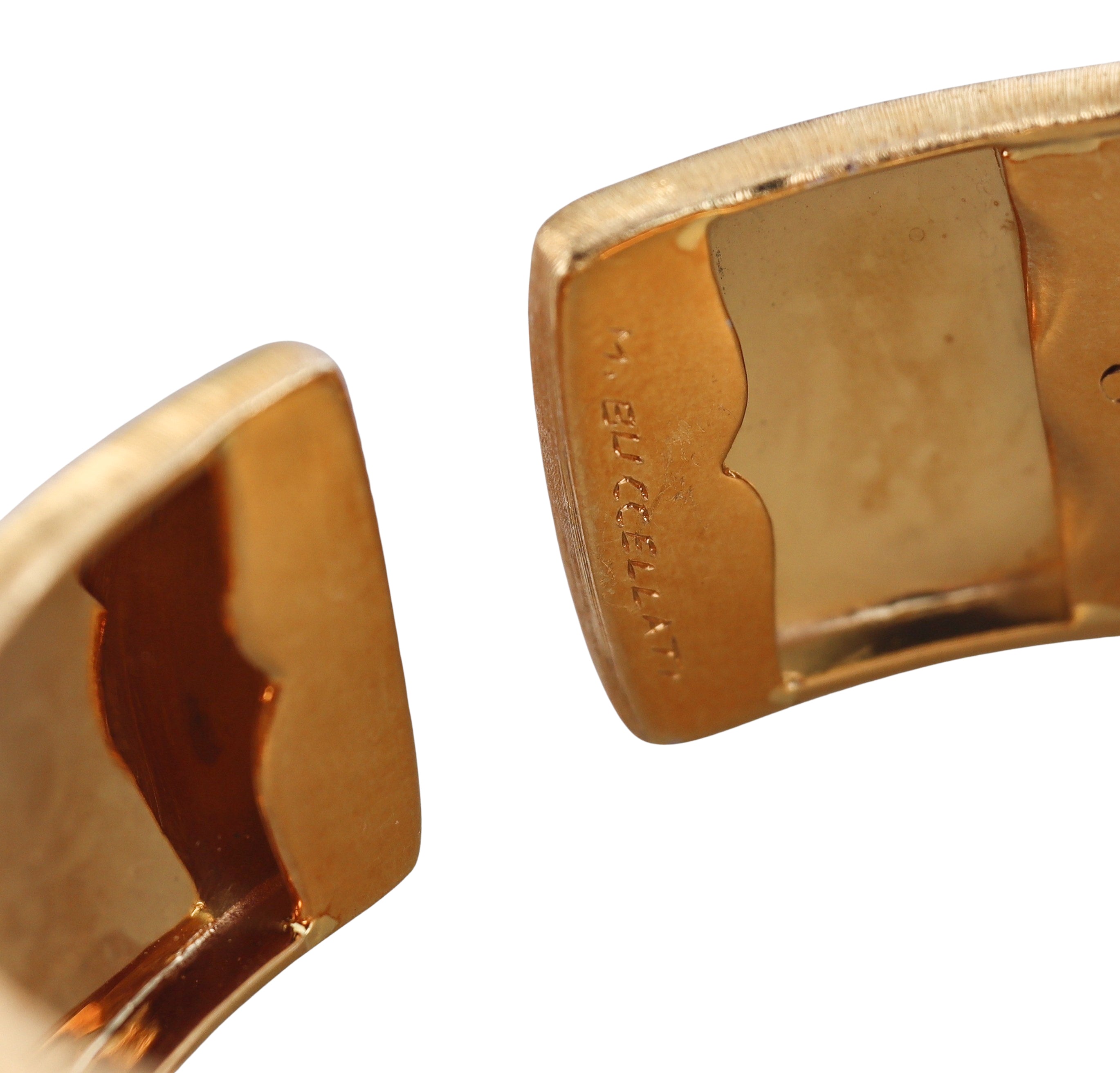 Mario Buccellati Classic Cuff Diamond Gold Bracelet