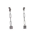 Dinh Van Le Cube White Gold Diamond Drop Earrings