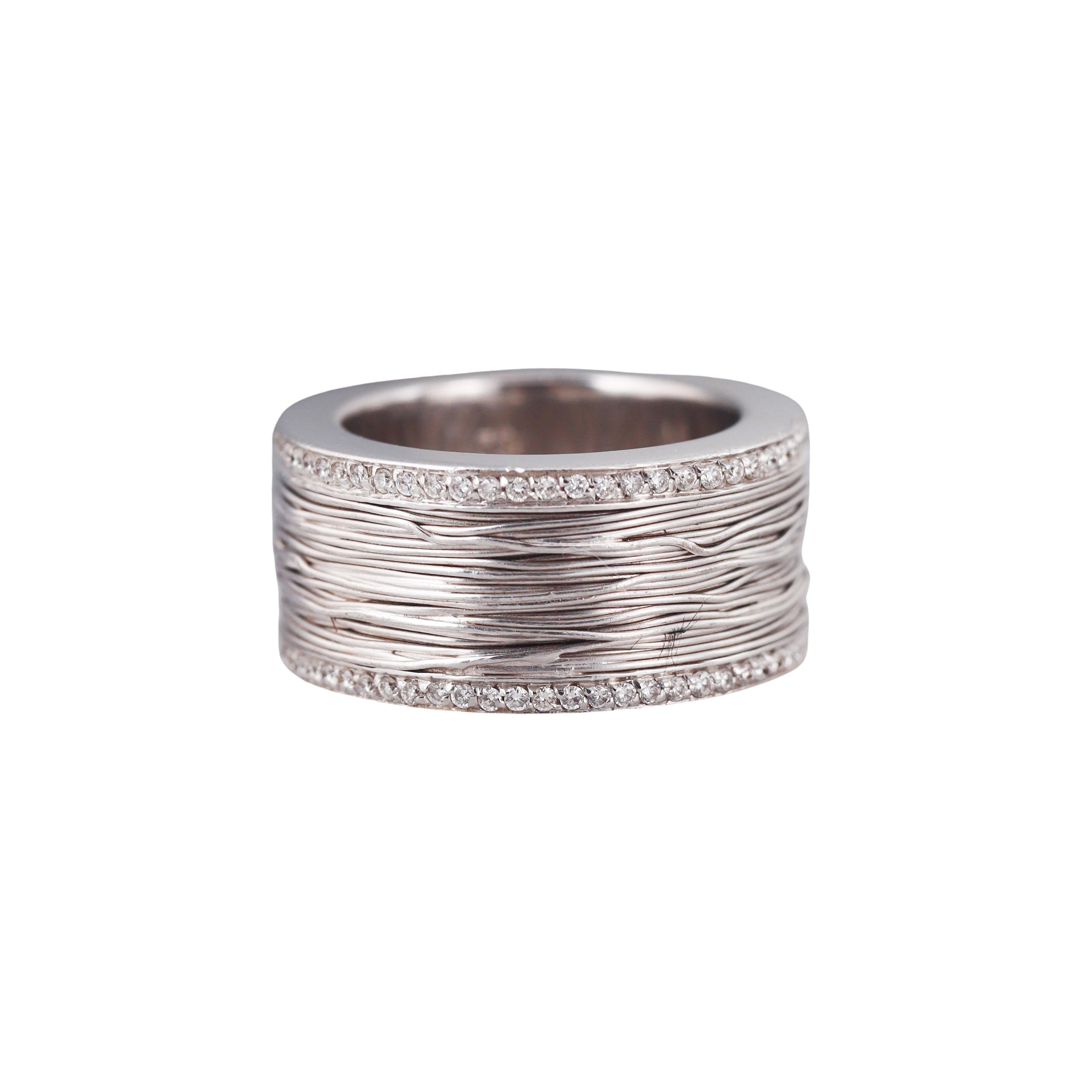 Pasquale Bruni Amor Est Vita White Gold Diamond Band Ring